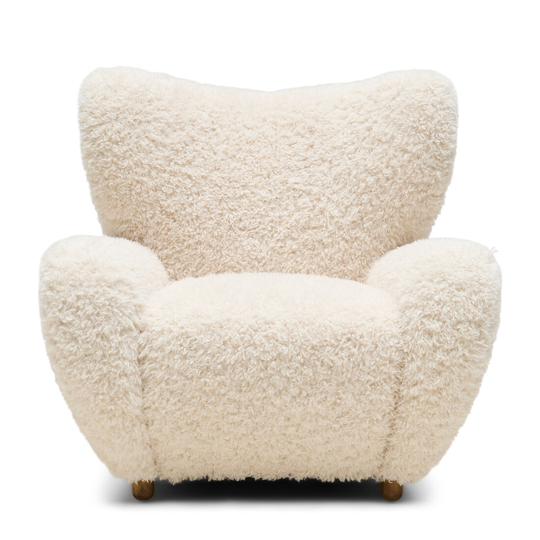 Rivièra Maison Fauteuil 'Courchevel' Poodle Weave, kleur Wit
