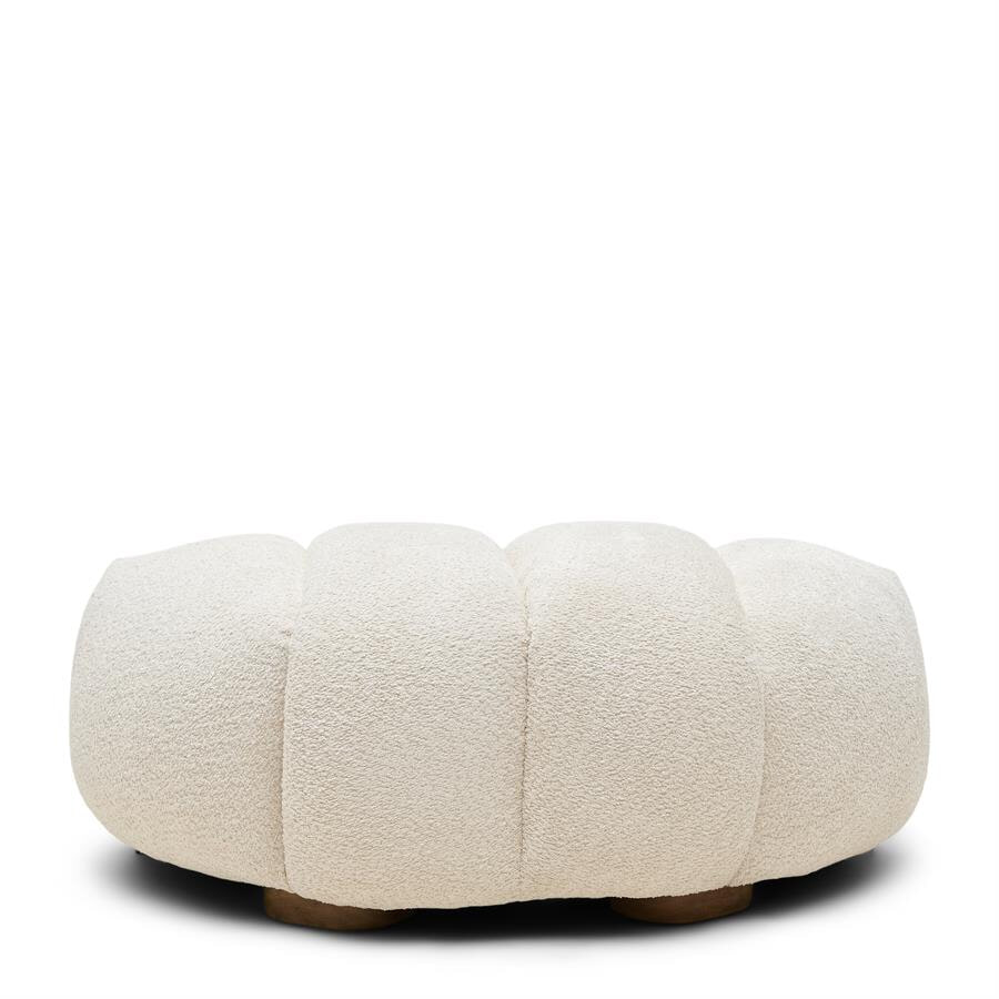 Rivièra Maison Hocker 'Vicenza' Weave stof, kleur Off White