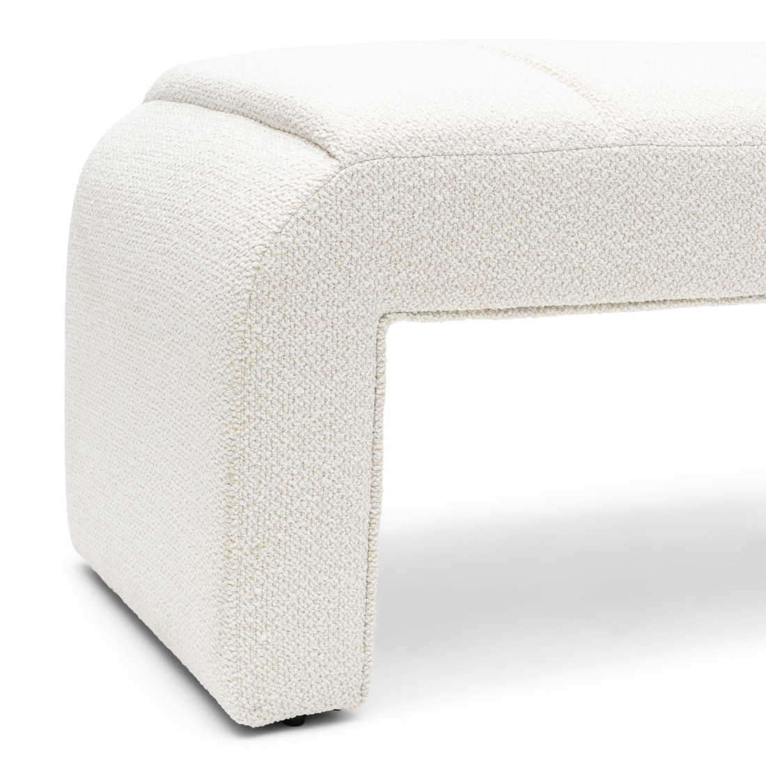 Rivièra Maison Eetkamerbank 'Brera' Bouclé, 160cm, kleur Simply White