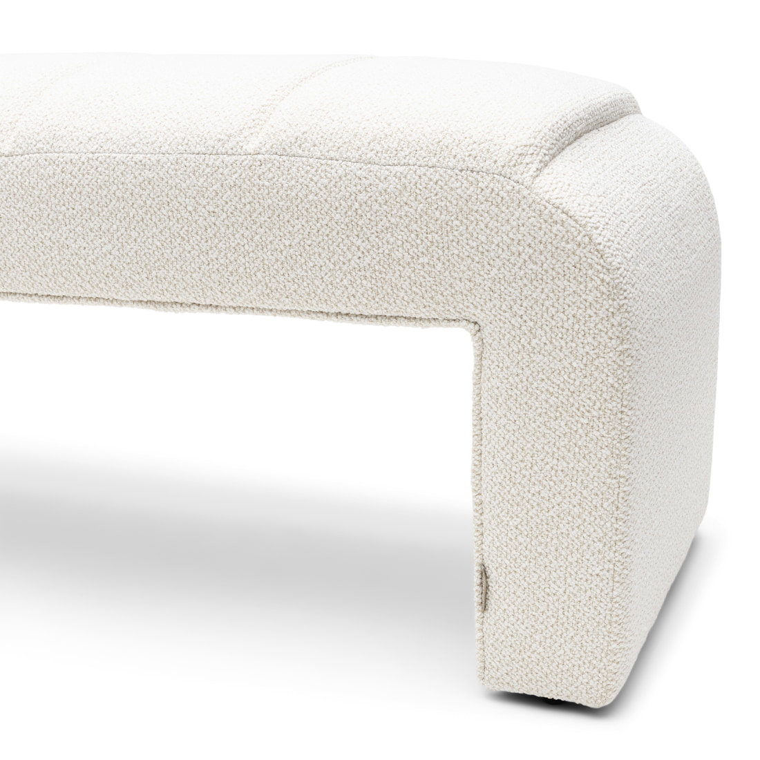 Rivièra Maison Eetkamerbank 'Brera' Bouclé, 160cm, kleur Simply White