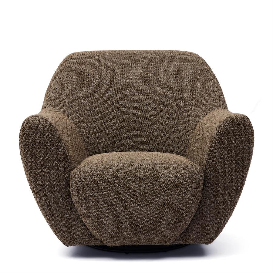 Rivièra Maison Draaifauteuil 'The Jill' Bouclé, kleur Classic Brown