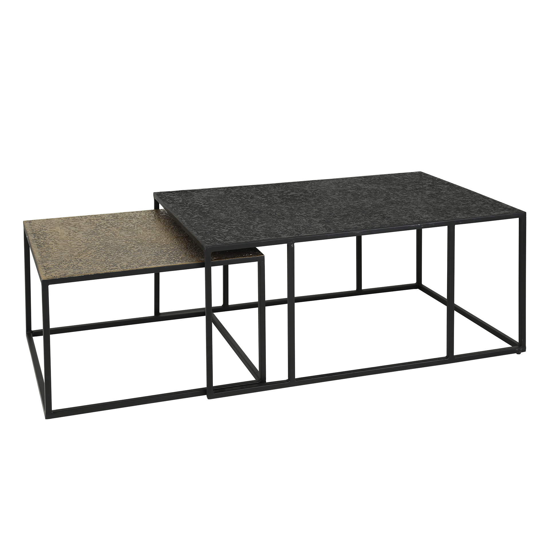 LifestyleFurn Salontafel 'Derrick' Metaal, Set van 2 stuks
