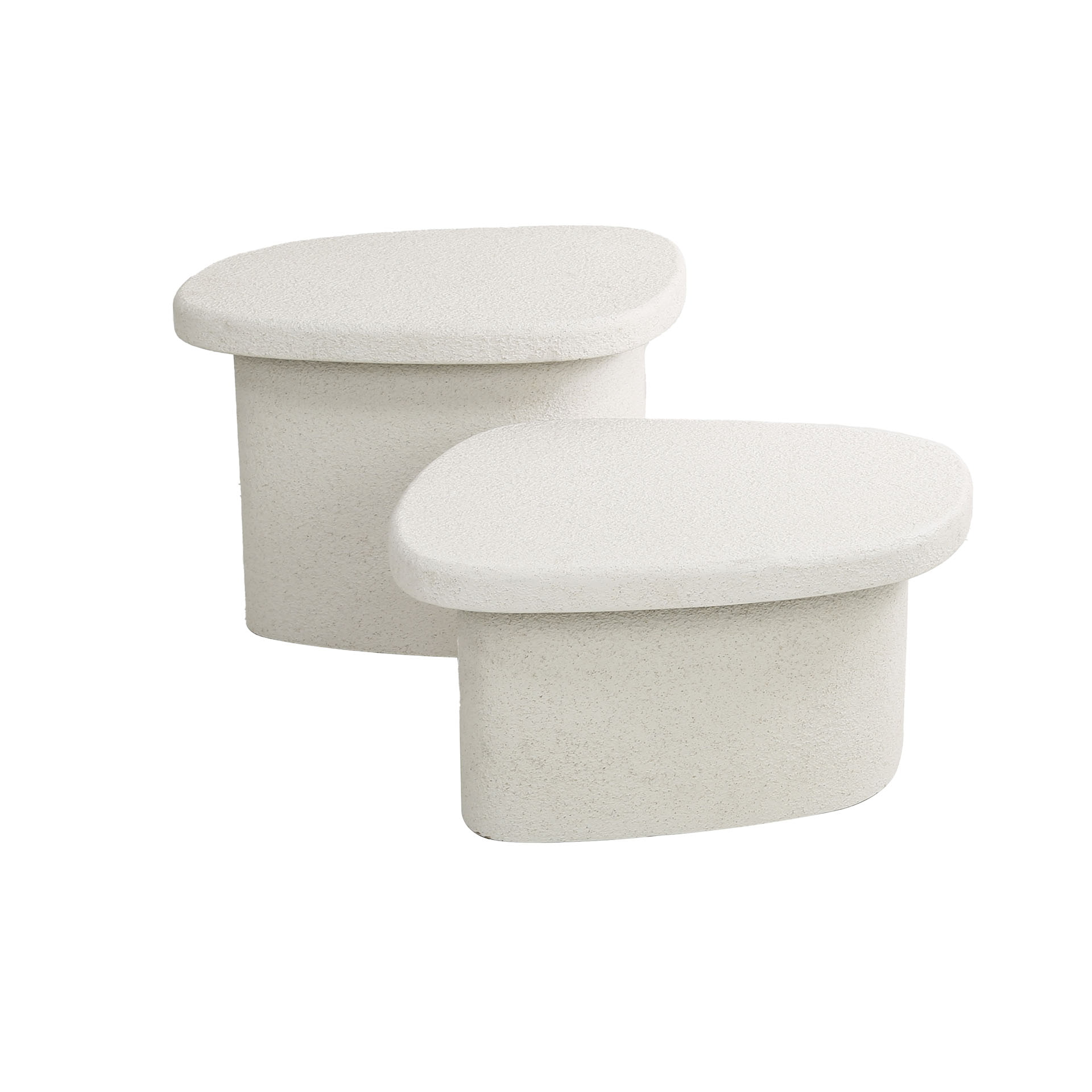 LifestyleFurn Salontafel 'Chari' Organisch, Set van 2 stuks, 57 x 44cm