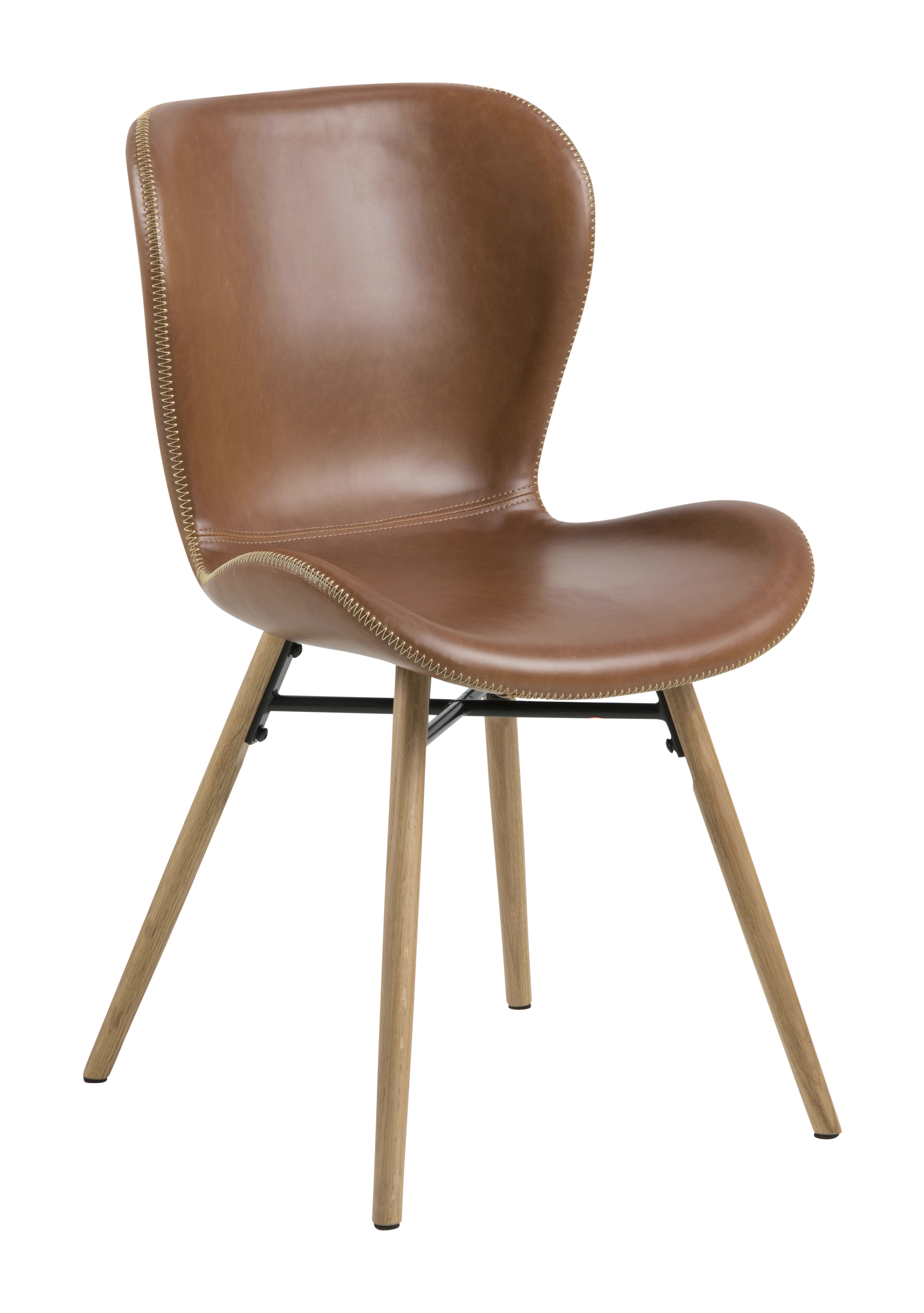 Bendt Eetkamerstoel 'Olle' PU, kleur Cognac