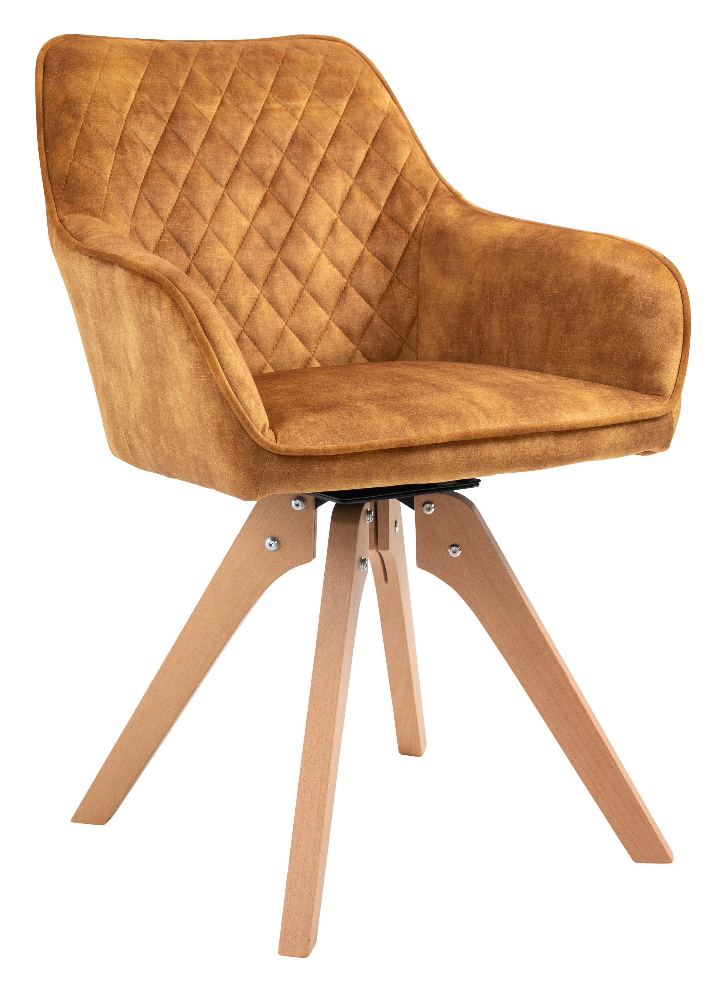 Artistiq Eetkamerstoel 'Mercur' Velvet, kleur goud