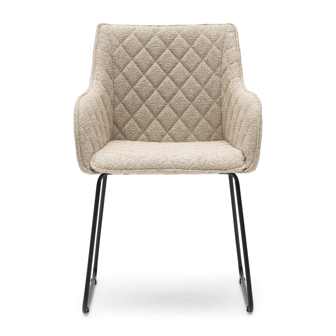 Rivièra Maison Eetkamerstoel 'Frisco Drive' Bouclé, kleur Natural Grey