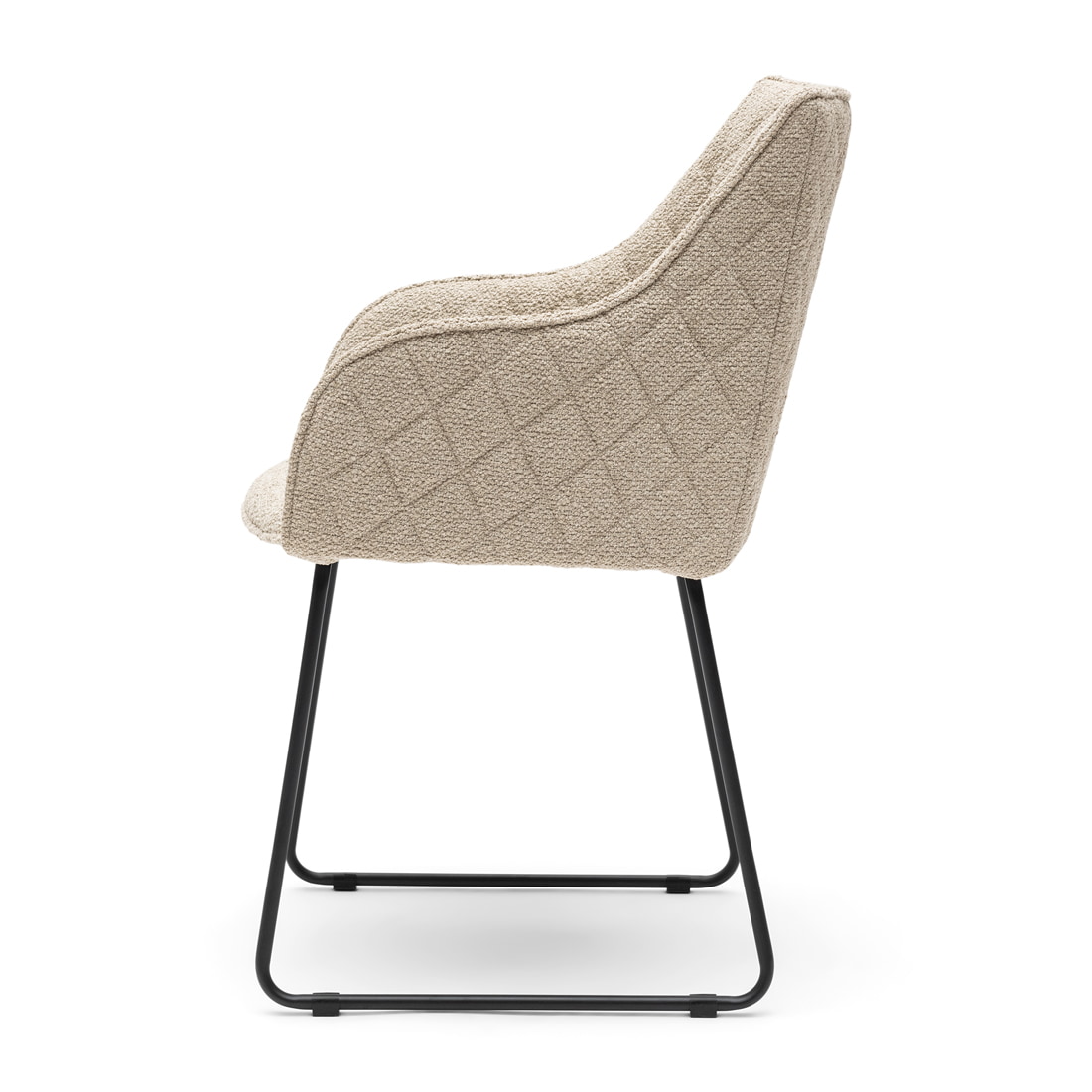 Rivièra Maison Eetkamerstoel 'Frisco Drive' Bouclé, kleur Natural Grey