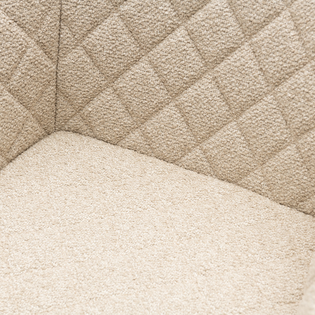 Rivièra Maison Eetkamerstoel 'Frisco Drive' Bouclé, kleur Natural Grey