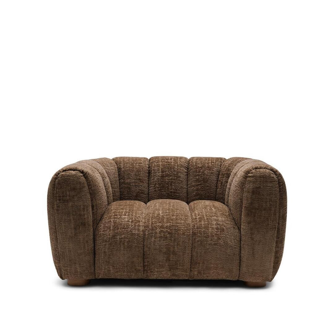 Rivièra Maison 2-zits Bank Vicenza Chenille, 145cm - Hazelnut