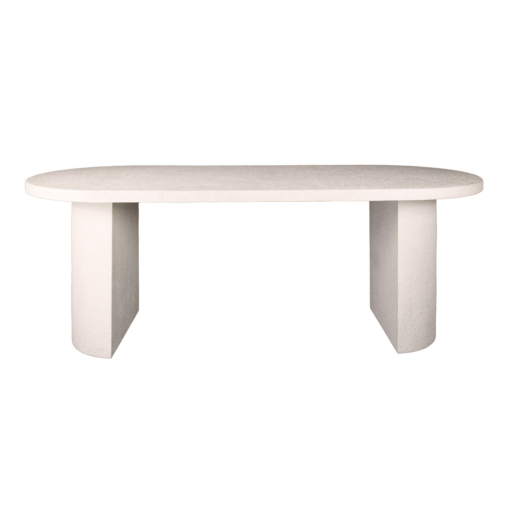 LifestyleFurn Ovale Eettafel 'Macie' Marmercomposiet, 215 x 90cm