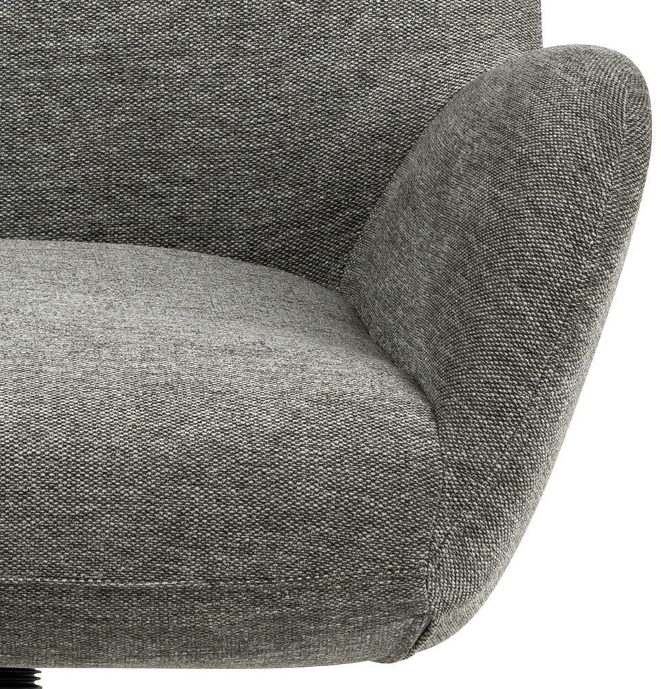 Bendt Draaifauteuil 'Keaton' met voetenbankje, kleur Donkergrijs