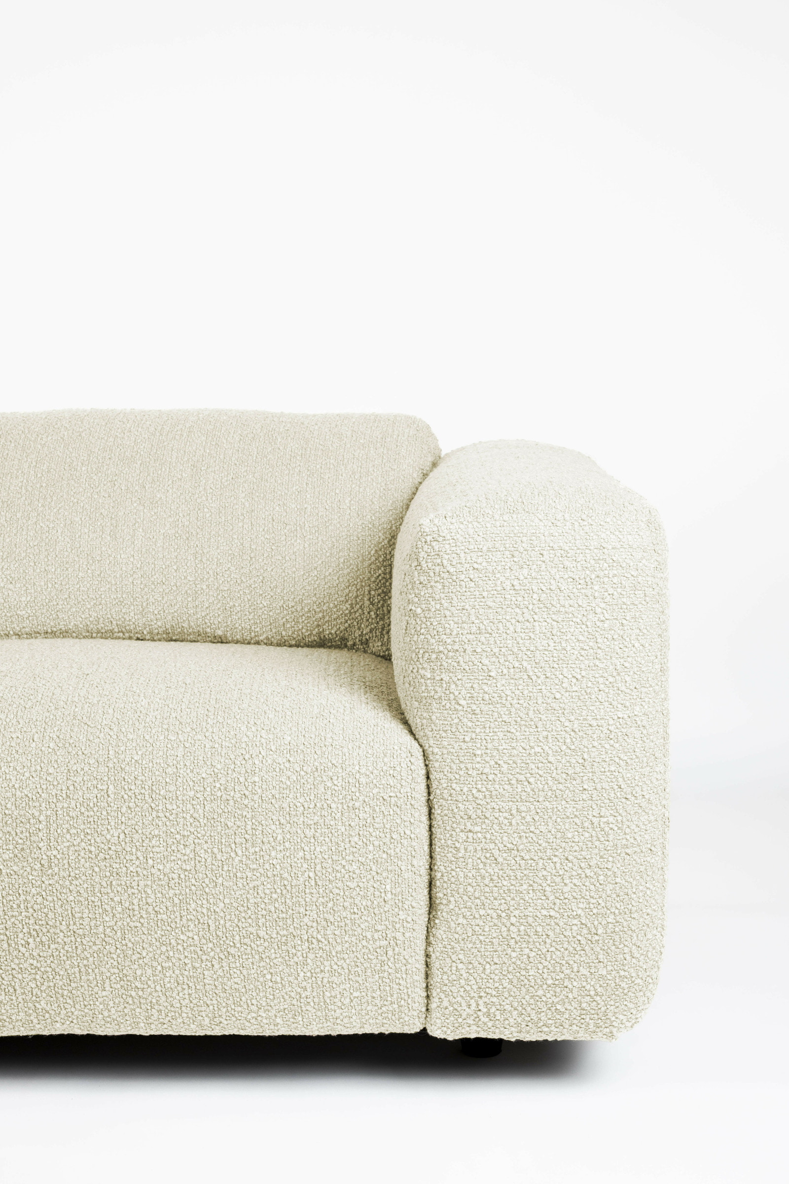Zuiver 3-zits Bank 'Wings' Bouclé, kleur Naturel
