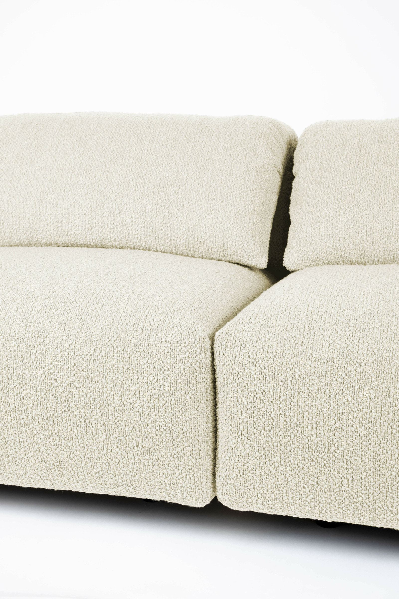 Zuiver 3-zits Bank 'Wings' Bouclé, kleur Naturel