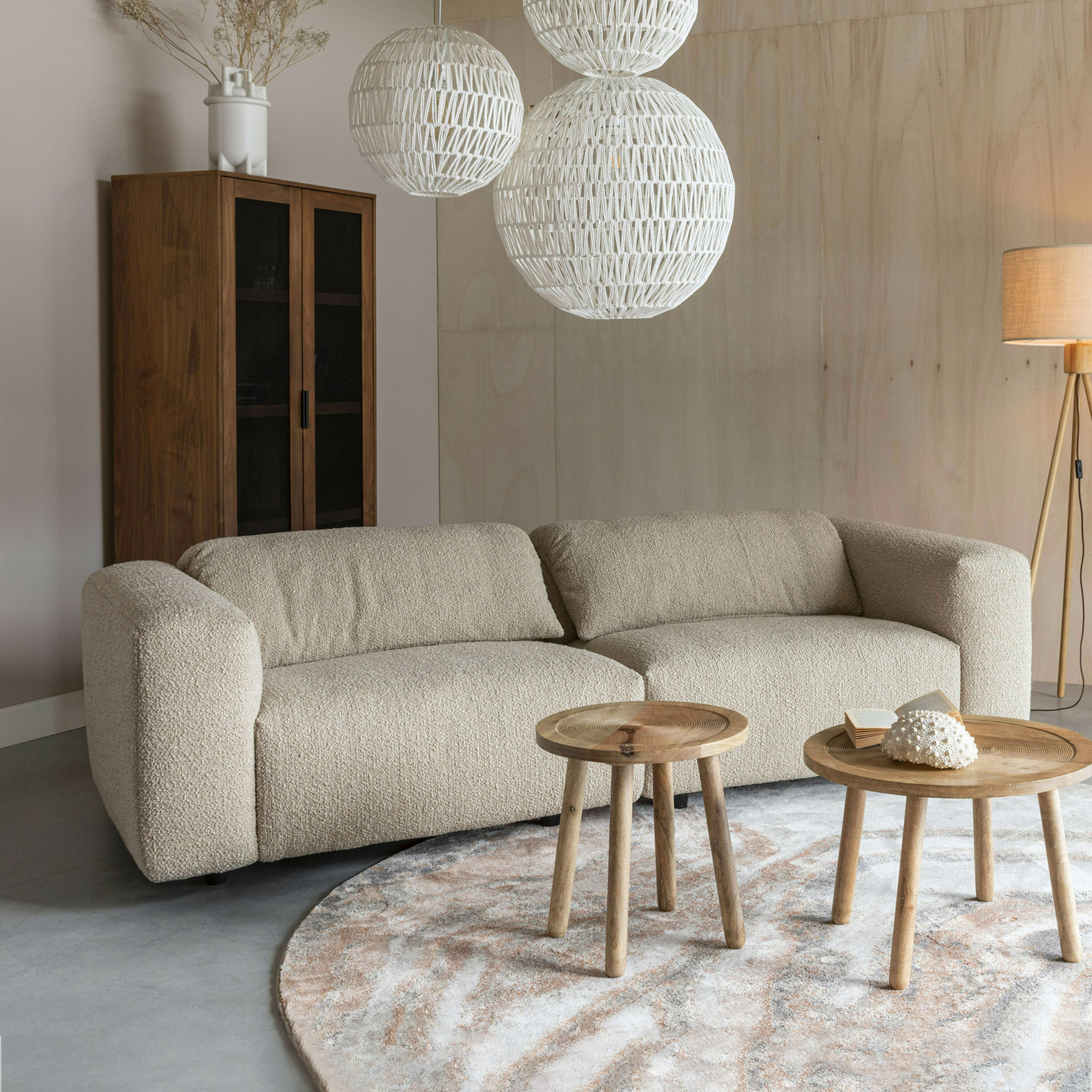 Zuiver 3-zits Bank 'Wings' Bouclé