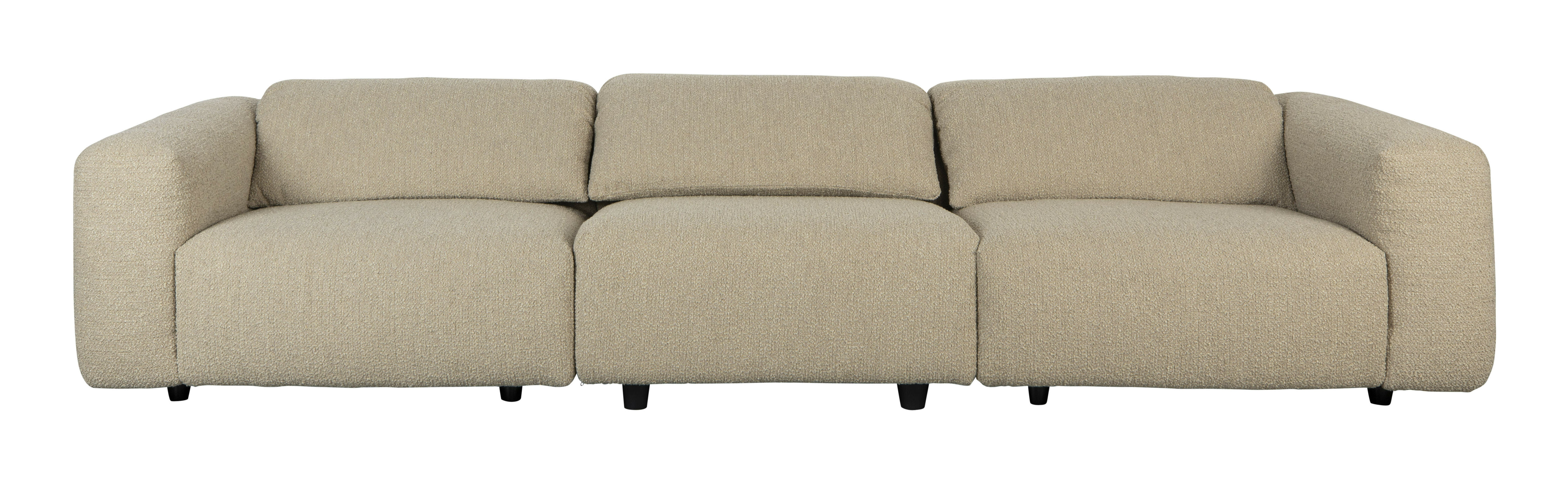 Zuiver 4,5-zits Bank 'Wings' Bouclé, kleur Caramel
