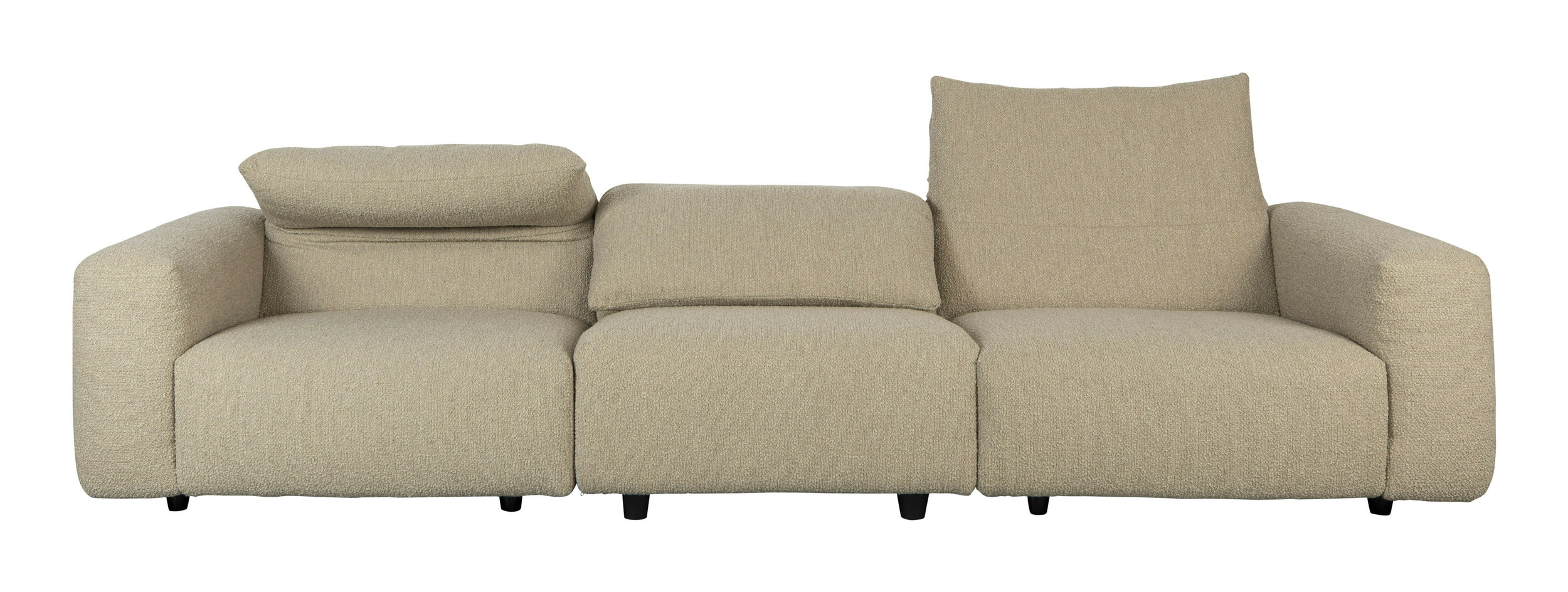 Zuiver 4,5-zits Bank 'Wings' Bouclé, kleur Caramel