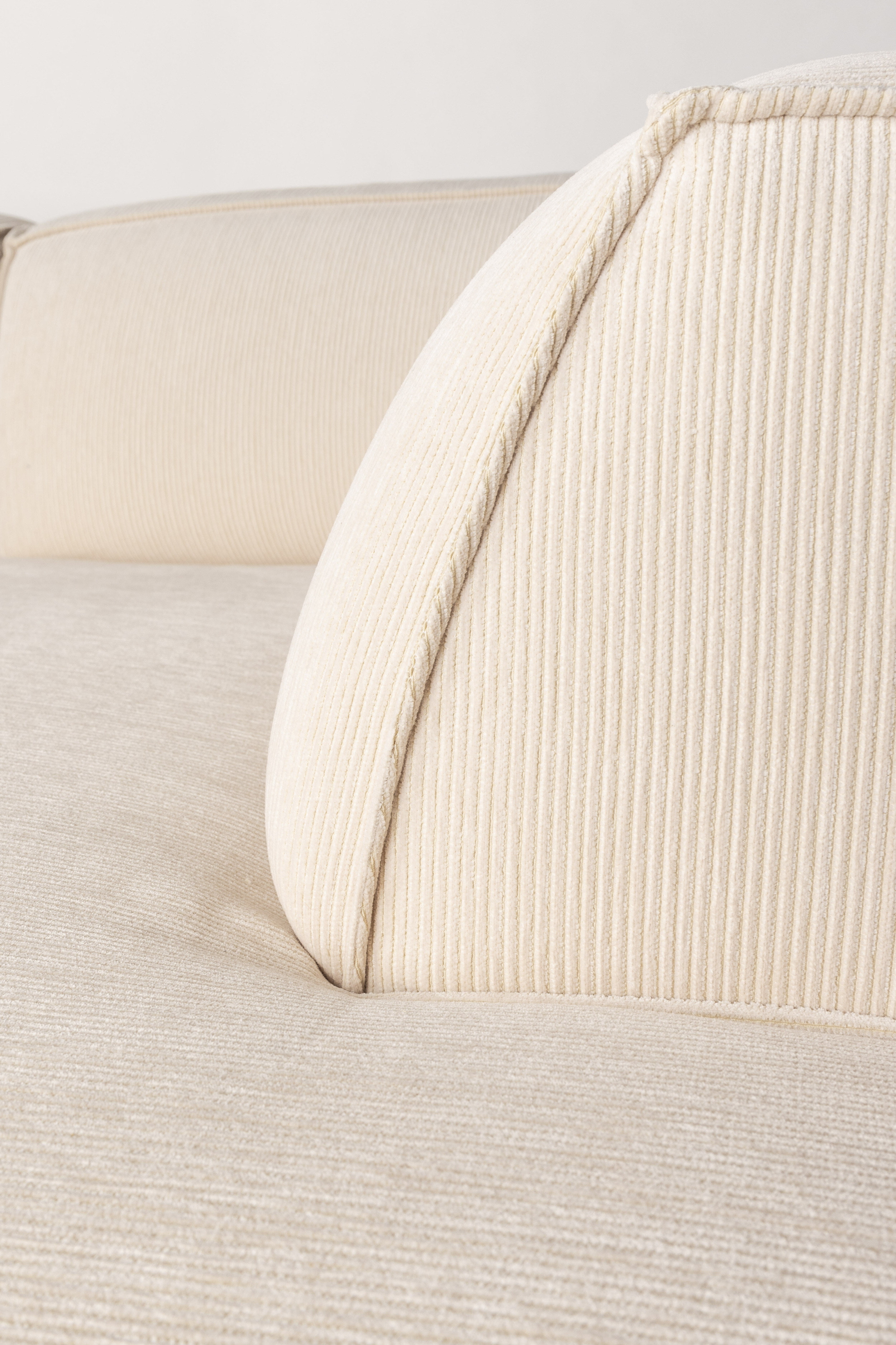 Zuiver Loungebank 'Fat Freddy' Rechts, Rib, kleur Naturel