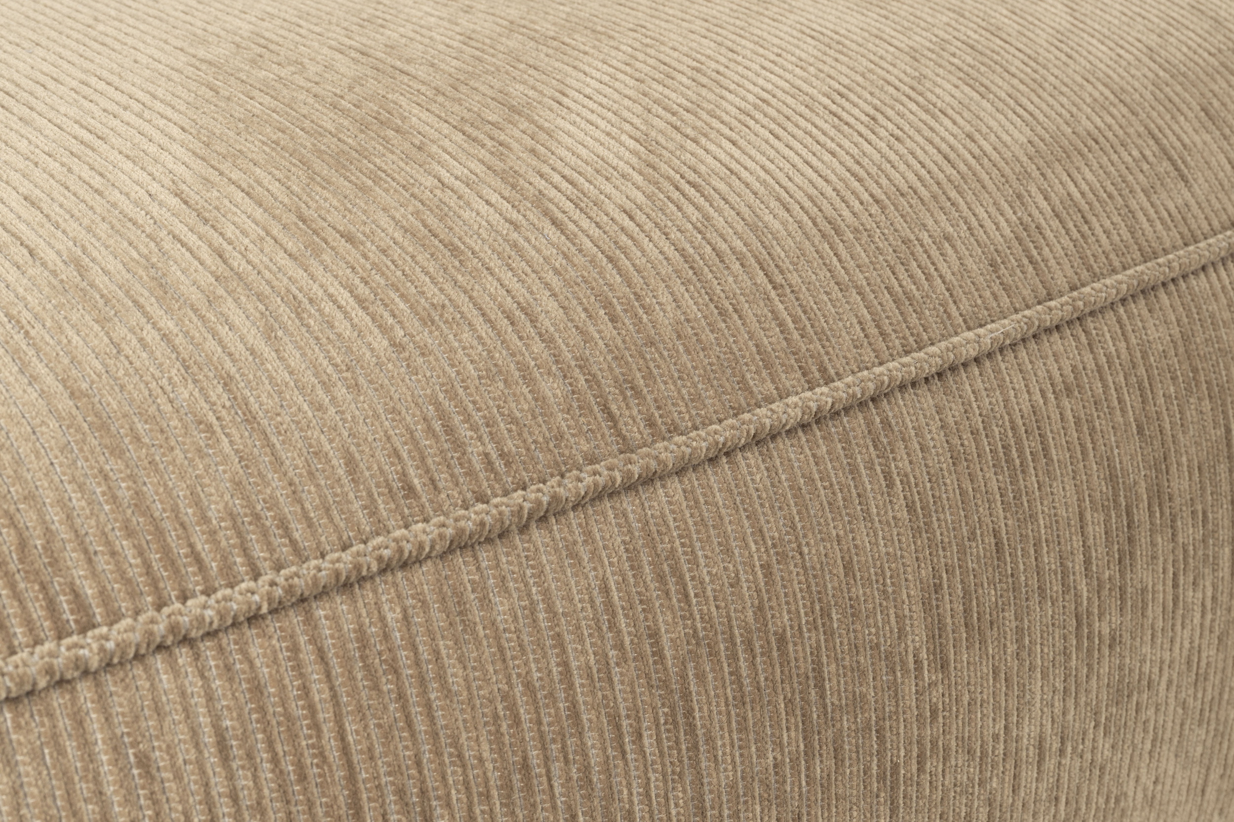 Zuiver Loungebank 'Fat Freddy' Rechts, Rib, kleur Caramel