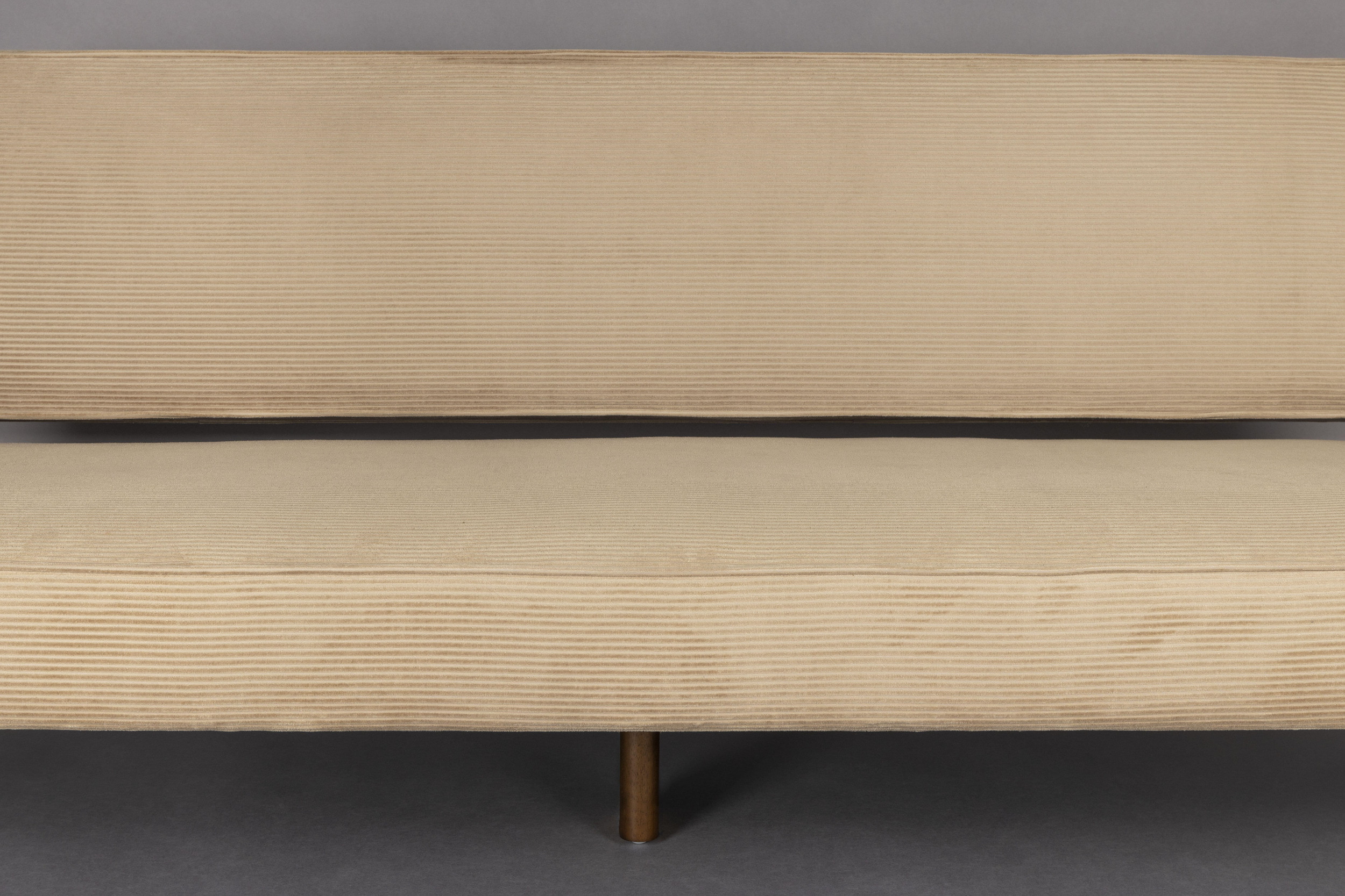 Dutchbone 3-zits Bank 'Preston' Rib, kleur Beige