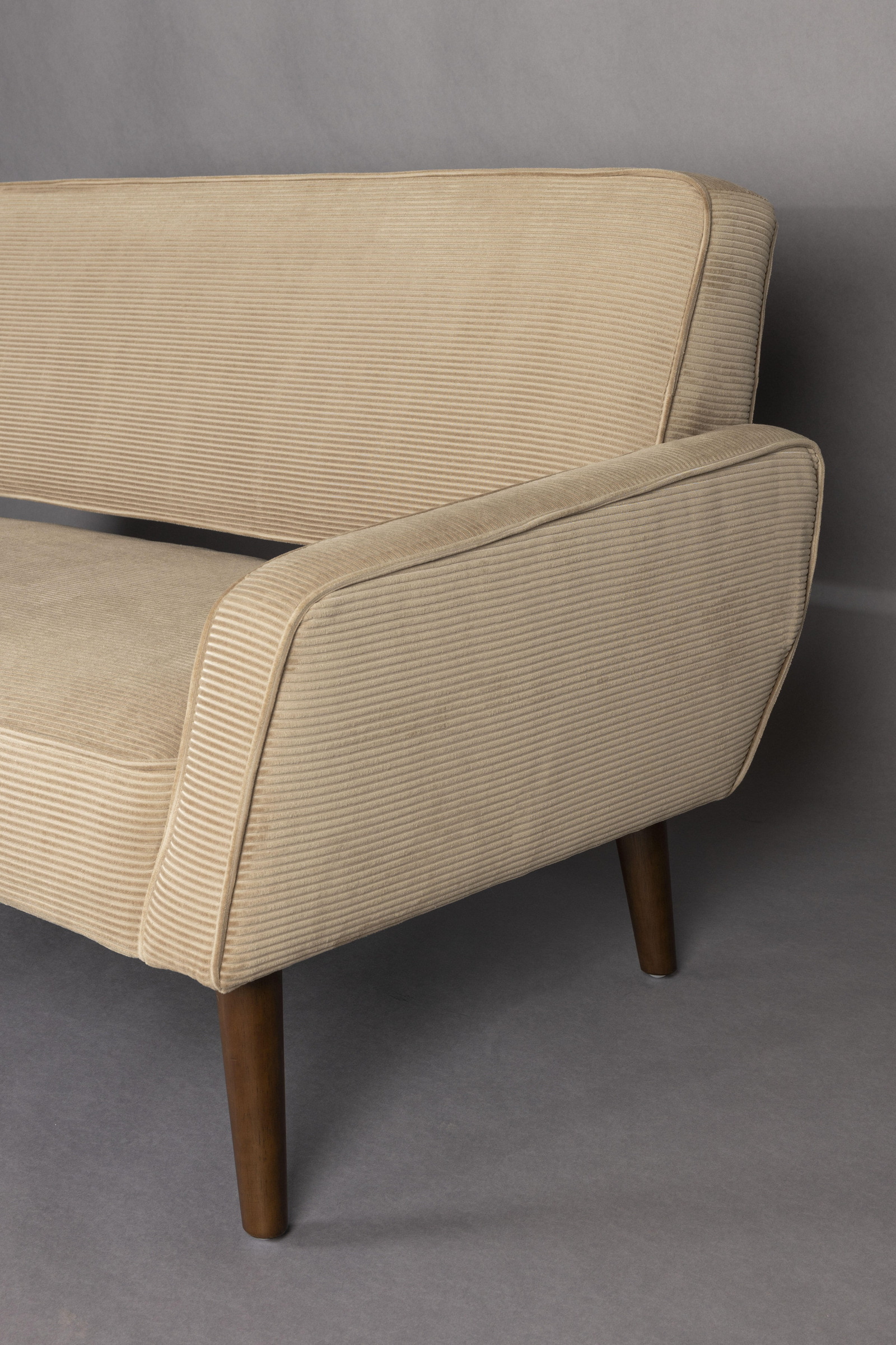 Dutchbone 3-zits Bank 'Preston' Rib, kleur Beige
