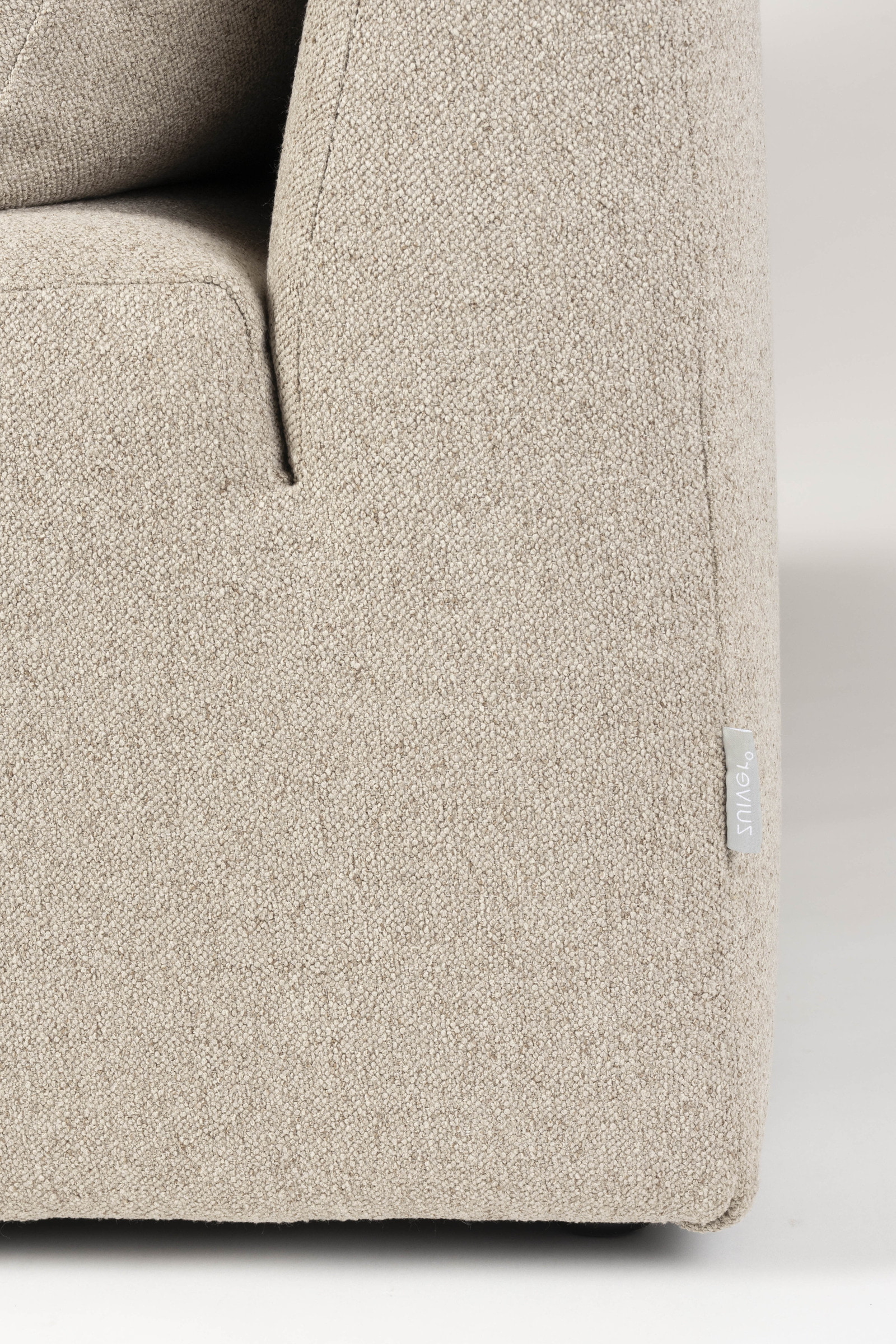 Zuiver Hoekbank 'Prosper' Rechts, kleur Cappuccino
