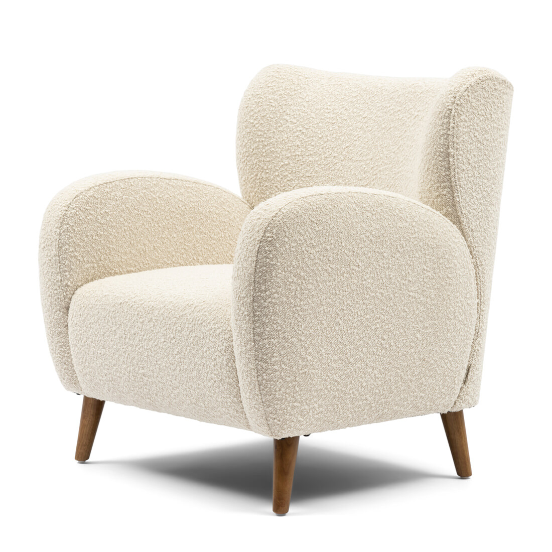 Rivièra Maison Fauteuil 'La Contessina' Bouclé, kleur Simply White