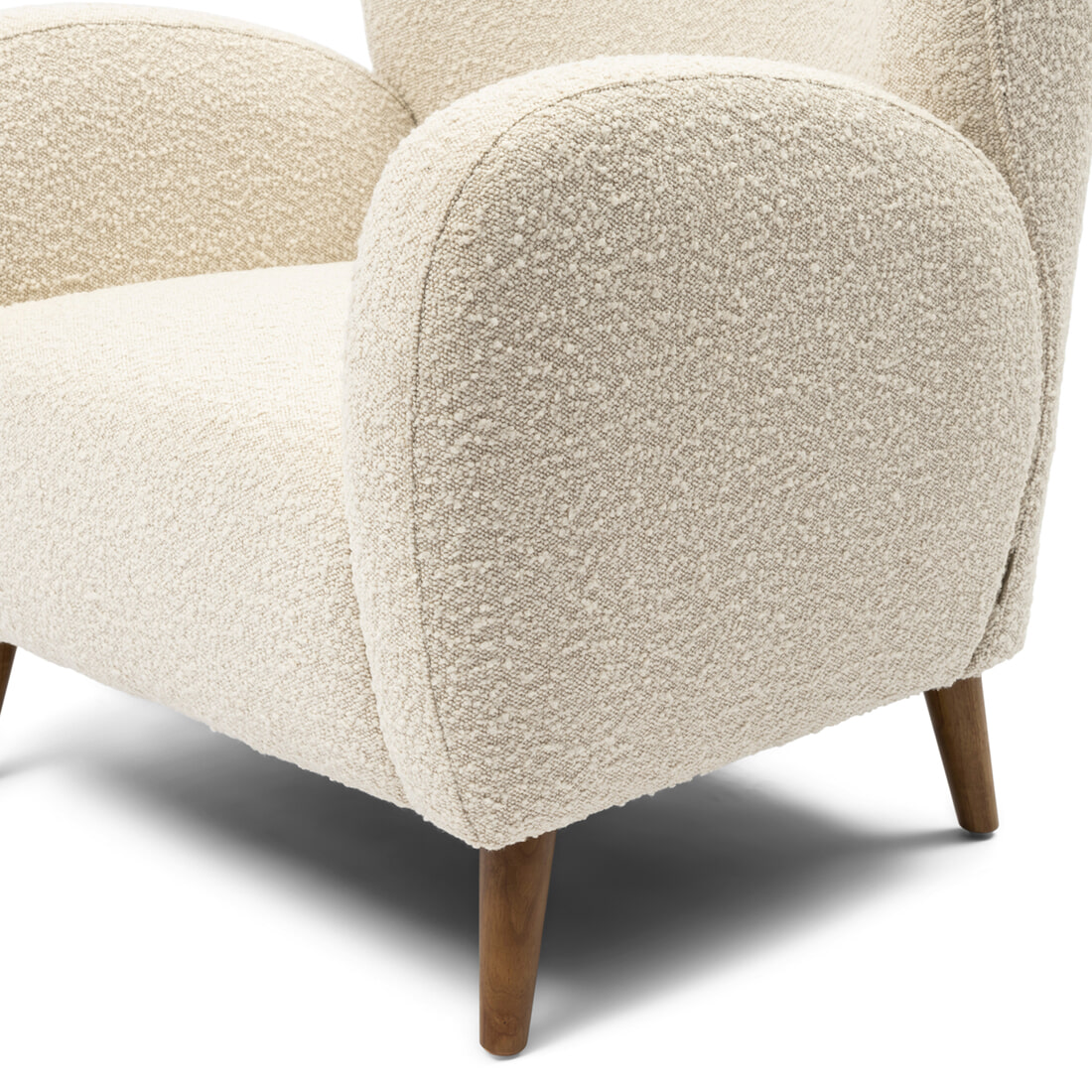 Rivièra Maison Fauteuil 'La Contessina' Bouclé, kleur Simply White