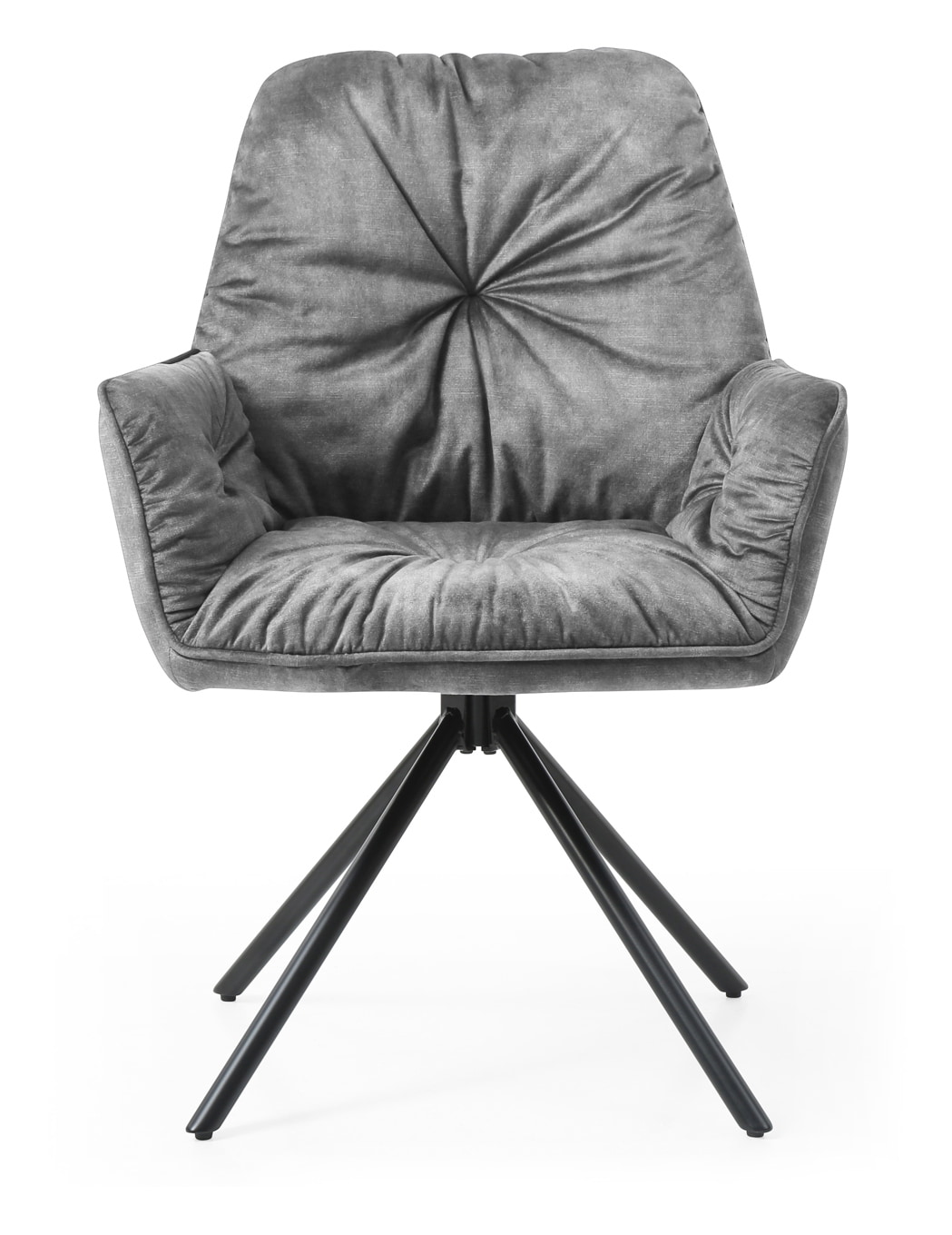 Artistiq Eetkamerstoel 'Gadi' Velvet, kleur grijs