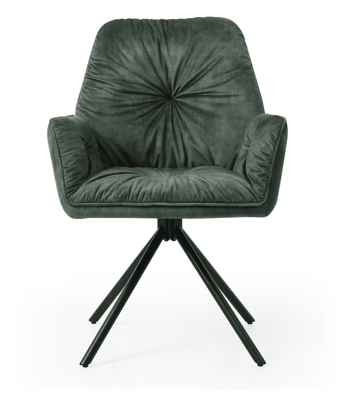 Artistiq Eetkamerstoel 'Gadi' Velvet, kleur donkergroen