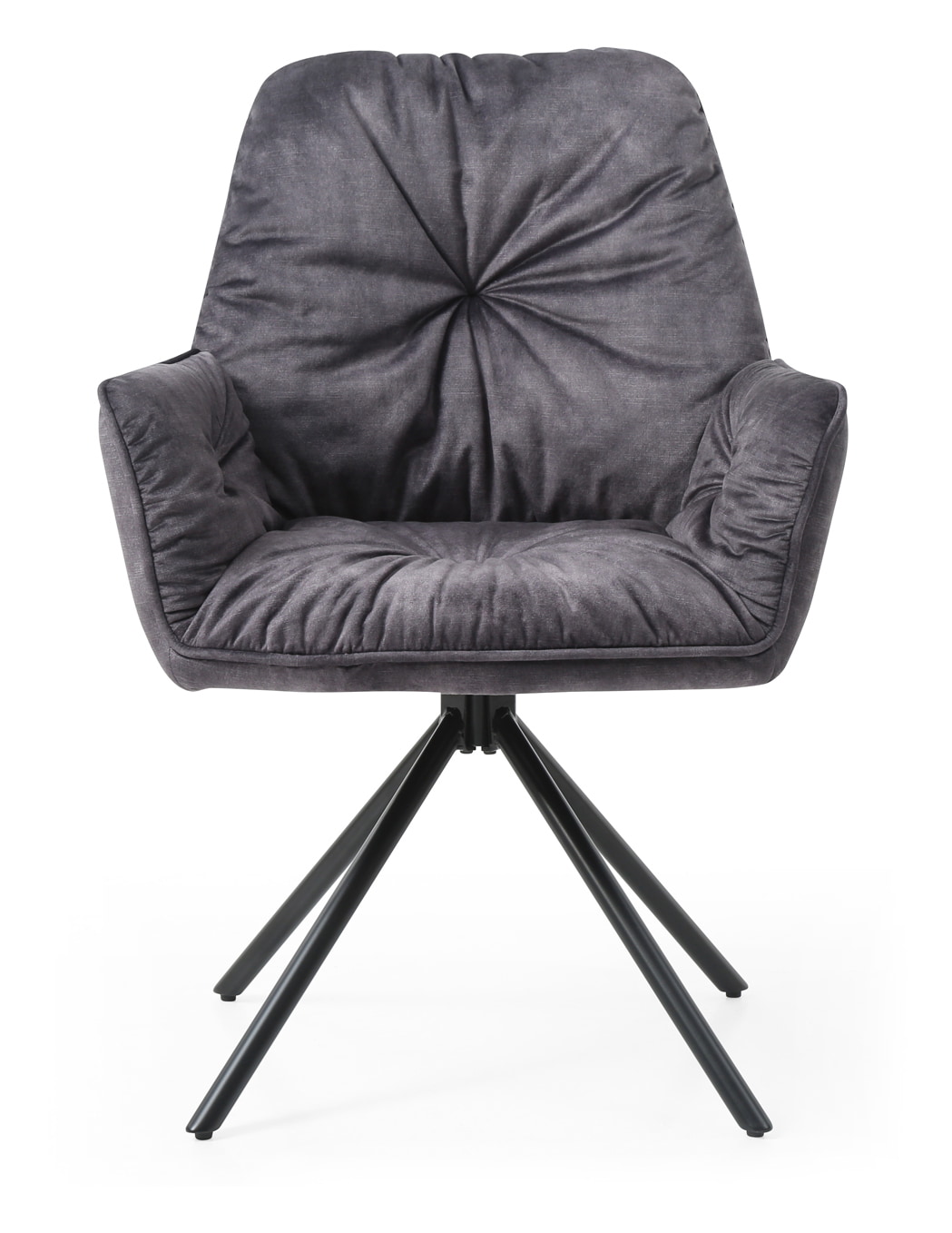 Artistiq Eetkamerstoel 'Gadi' Velvet, kleur Zwart