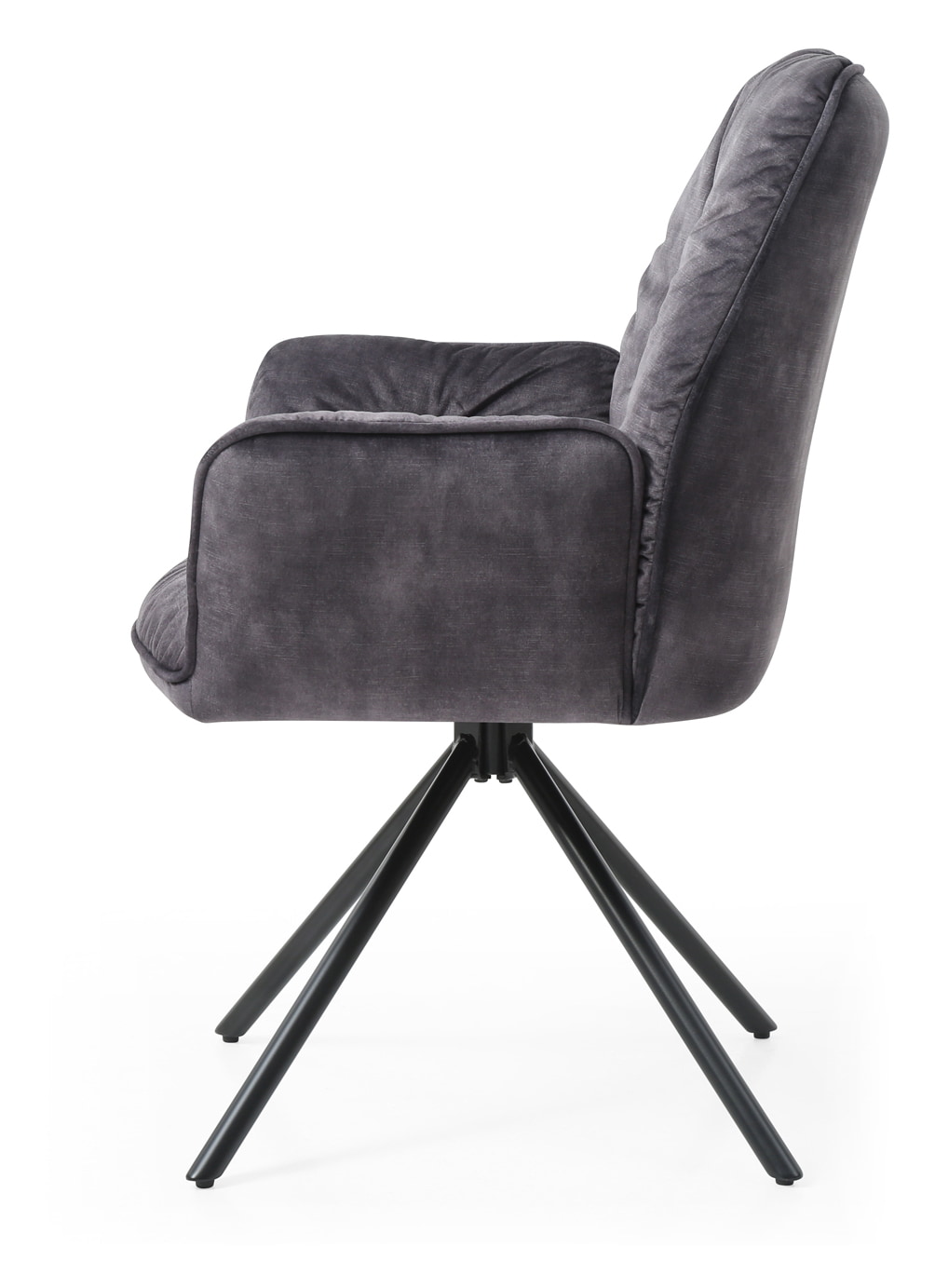 Artistiq Eetkamerstoel 'Gadi' Velvet, kleur Zwart