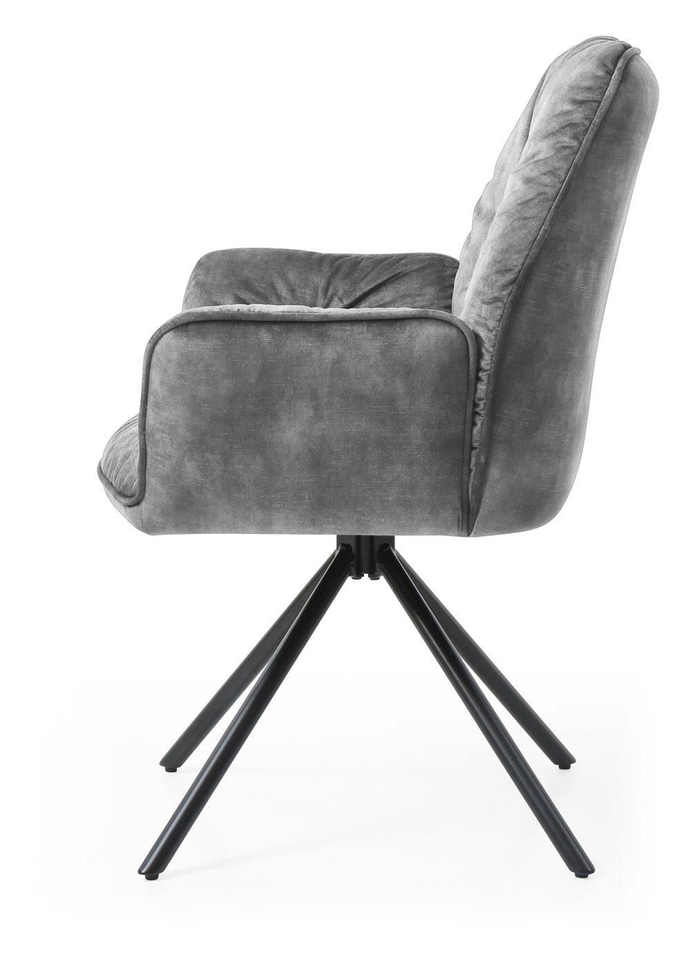 Artistiq Eetkamerstoel 'Gadi' Velvet, kleur grijs