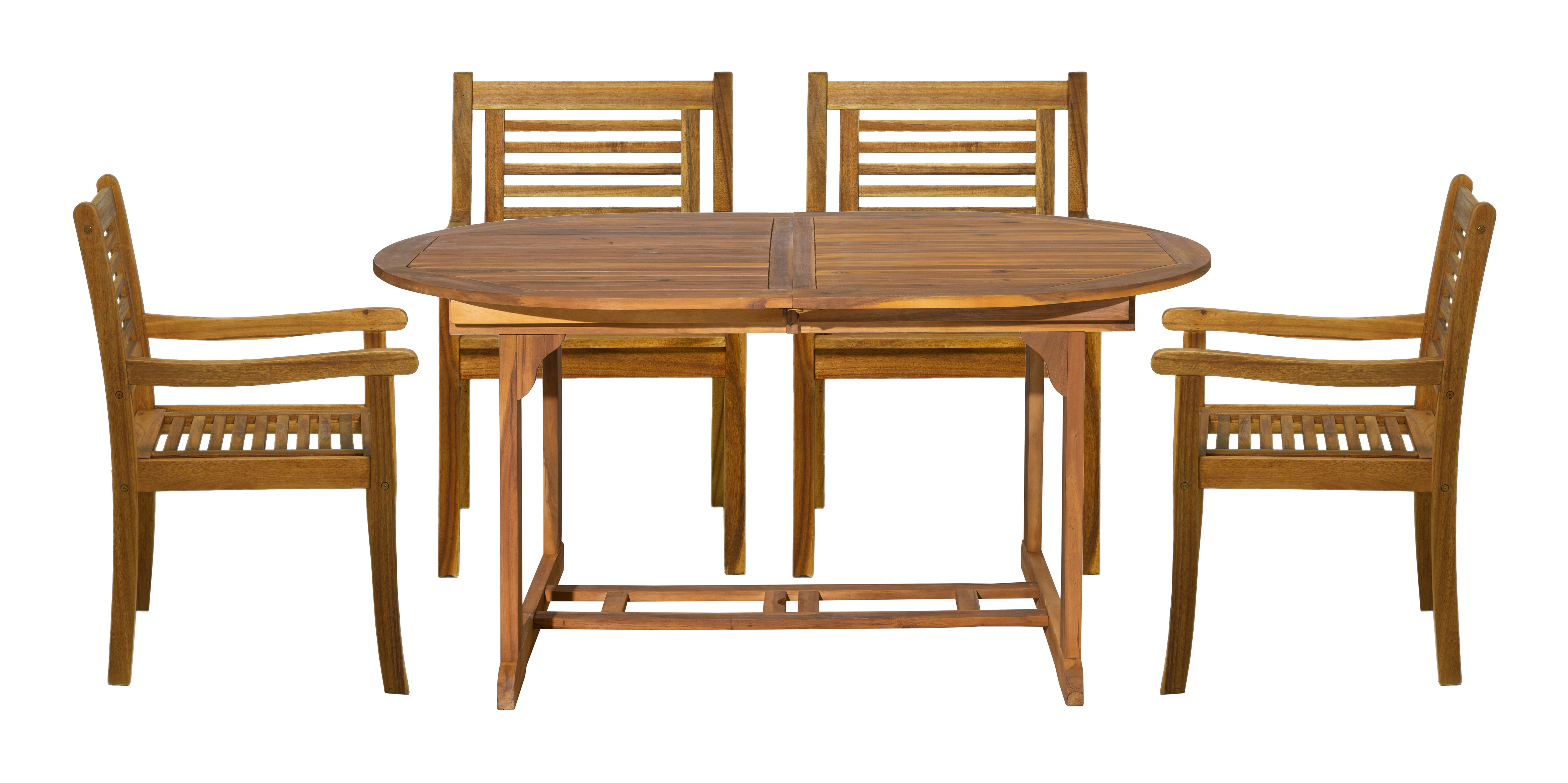 Artistiq Living Tuinset 'Larissa' 4 stoelen + 1 uitschuifbare tafel, Acaciahout