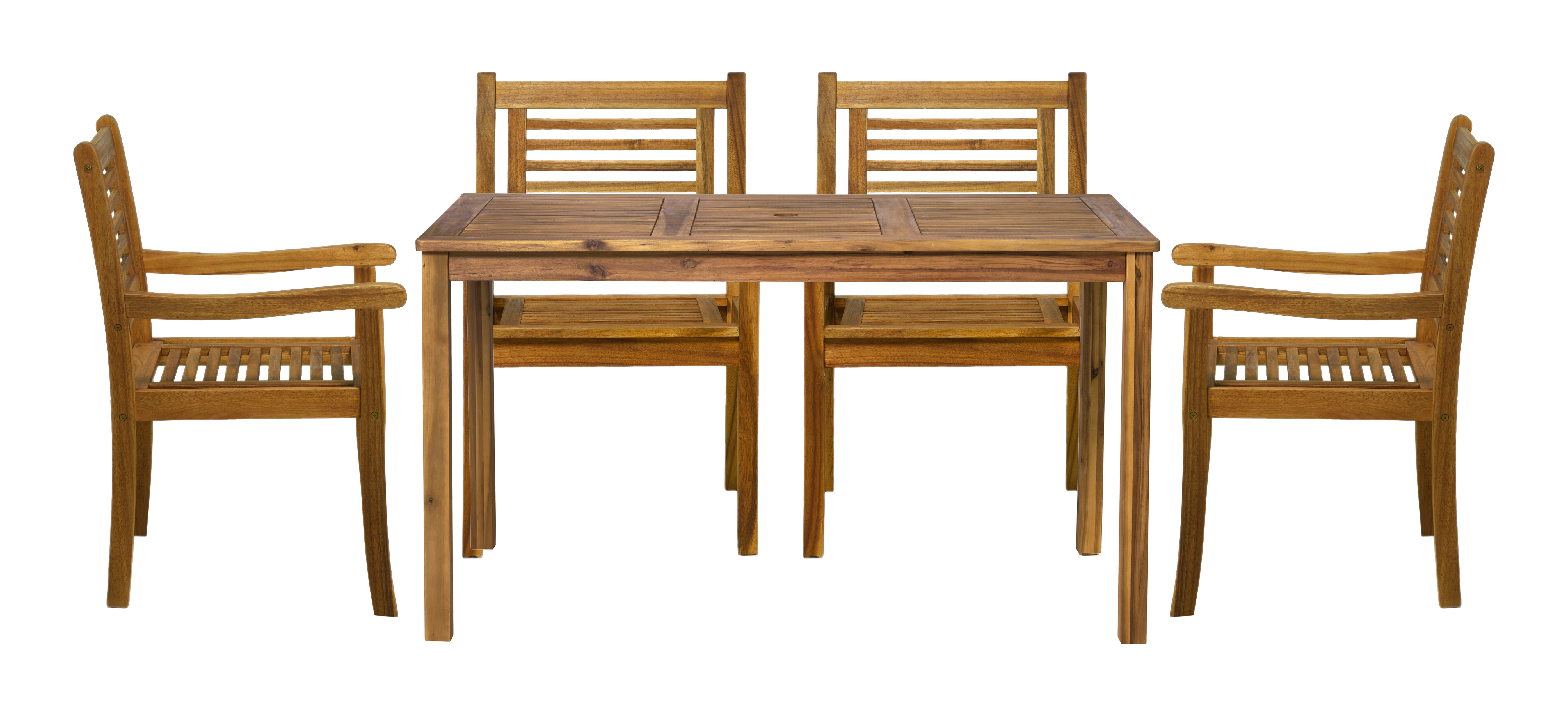 Artistiq Living Tuinset 'Larissa' 4 stoelen + 1 tafel, Acaciahout