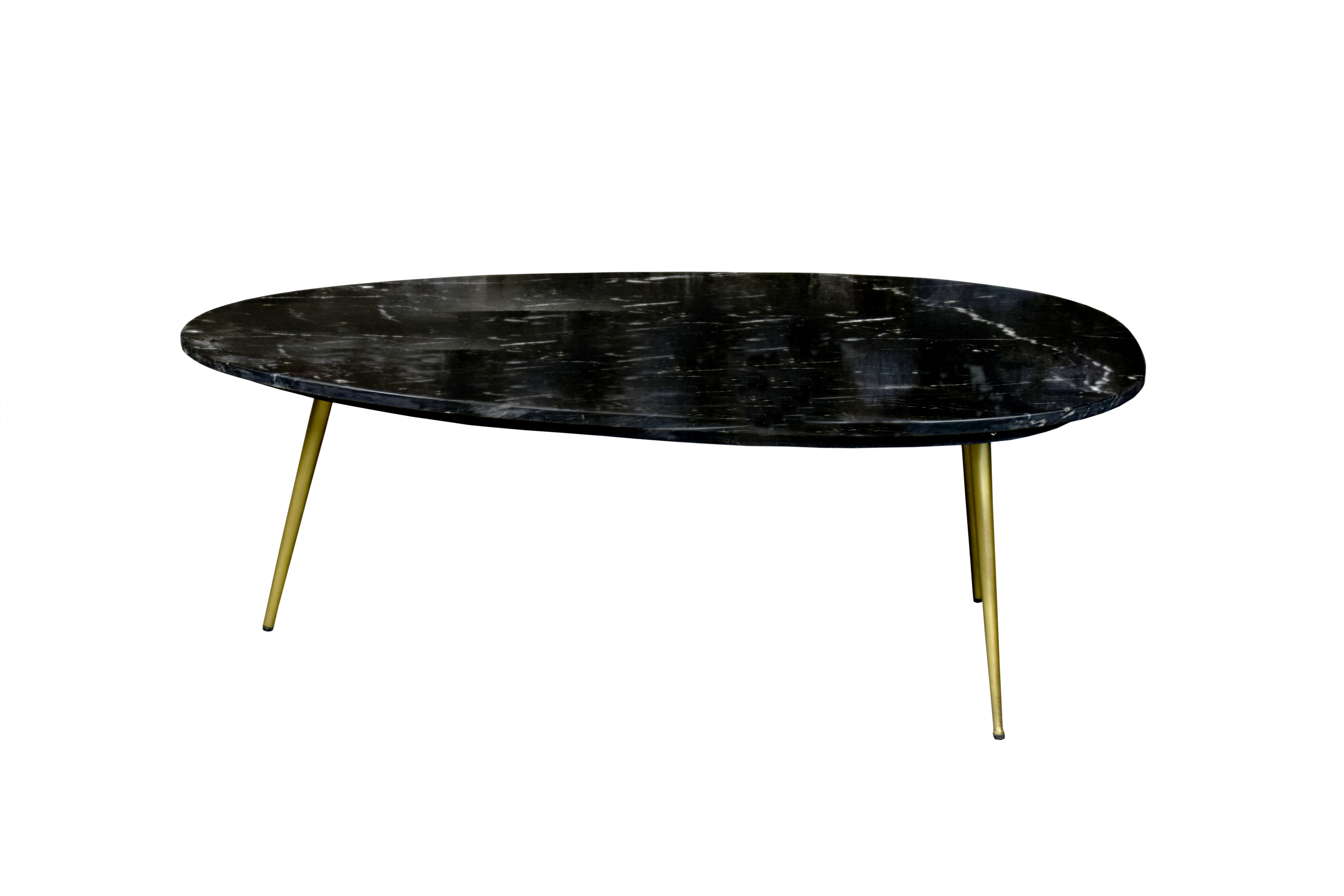 LivingFurn Salontafel 'Organic' kleur Black & Gold, 110 x 55cm LivingFurn Salontafel 'Organic' kleur Black & Gold, 110 x 55cm