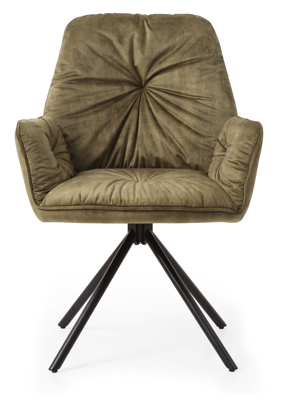 Artistiq Eetkamerstoel 'Gadi' Velvet, kleur Groen