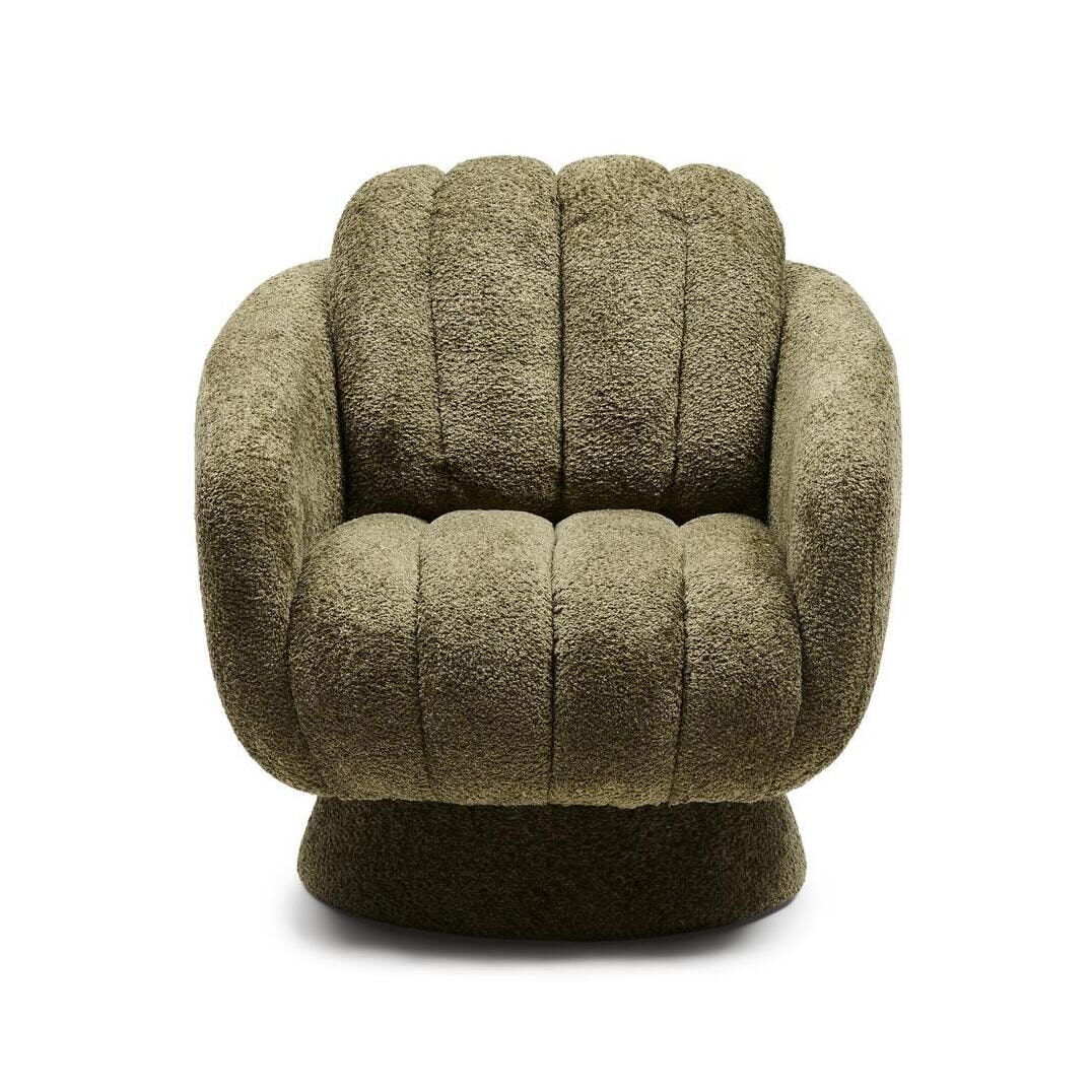 Rivièra Maison Draaifauteuil Scotia Chenille - Forest Green - Velvet