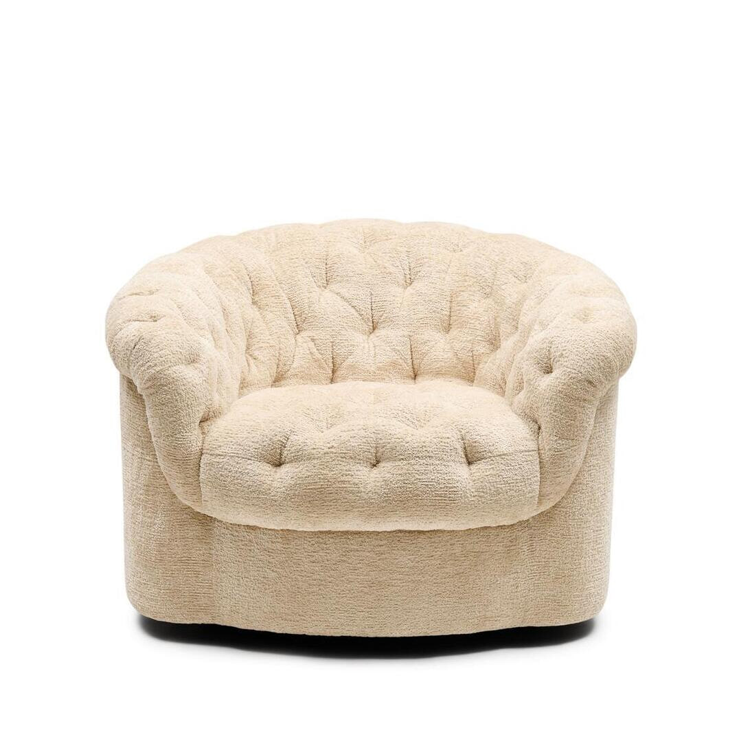 Rivièra Maison Draaifauteuil Palma Mélange Weave stof - Crème
