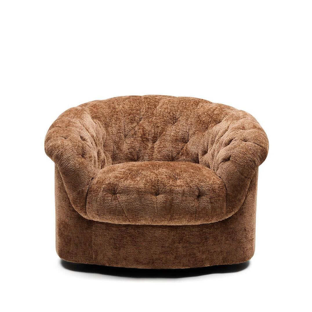 Rivièra Maison Draaifauteuil Palma Mélange Weave stof - Cognac