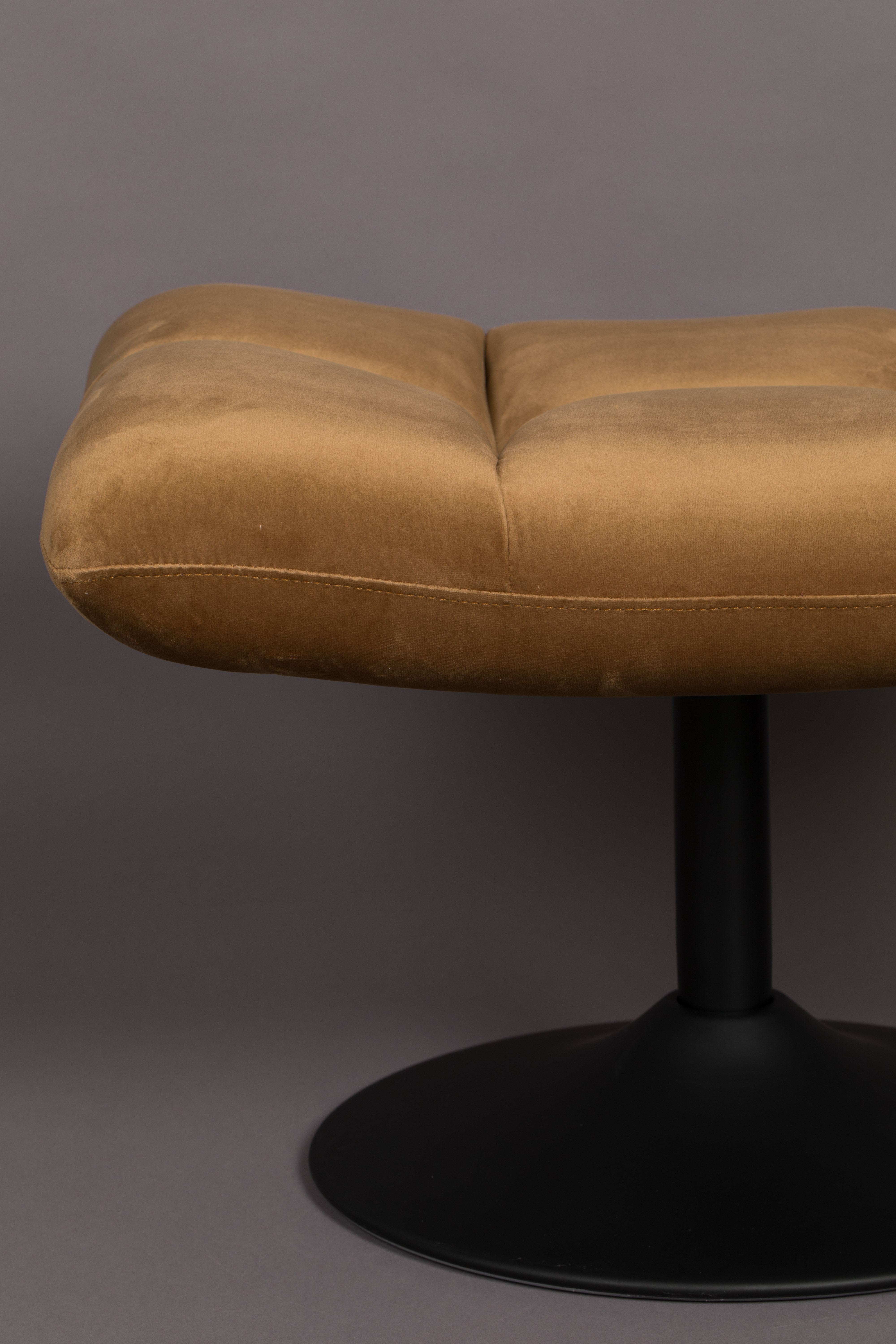 Dutchbone Hocker 'Bar' Velvet, kleur Goud