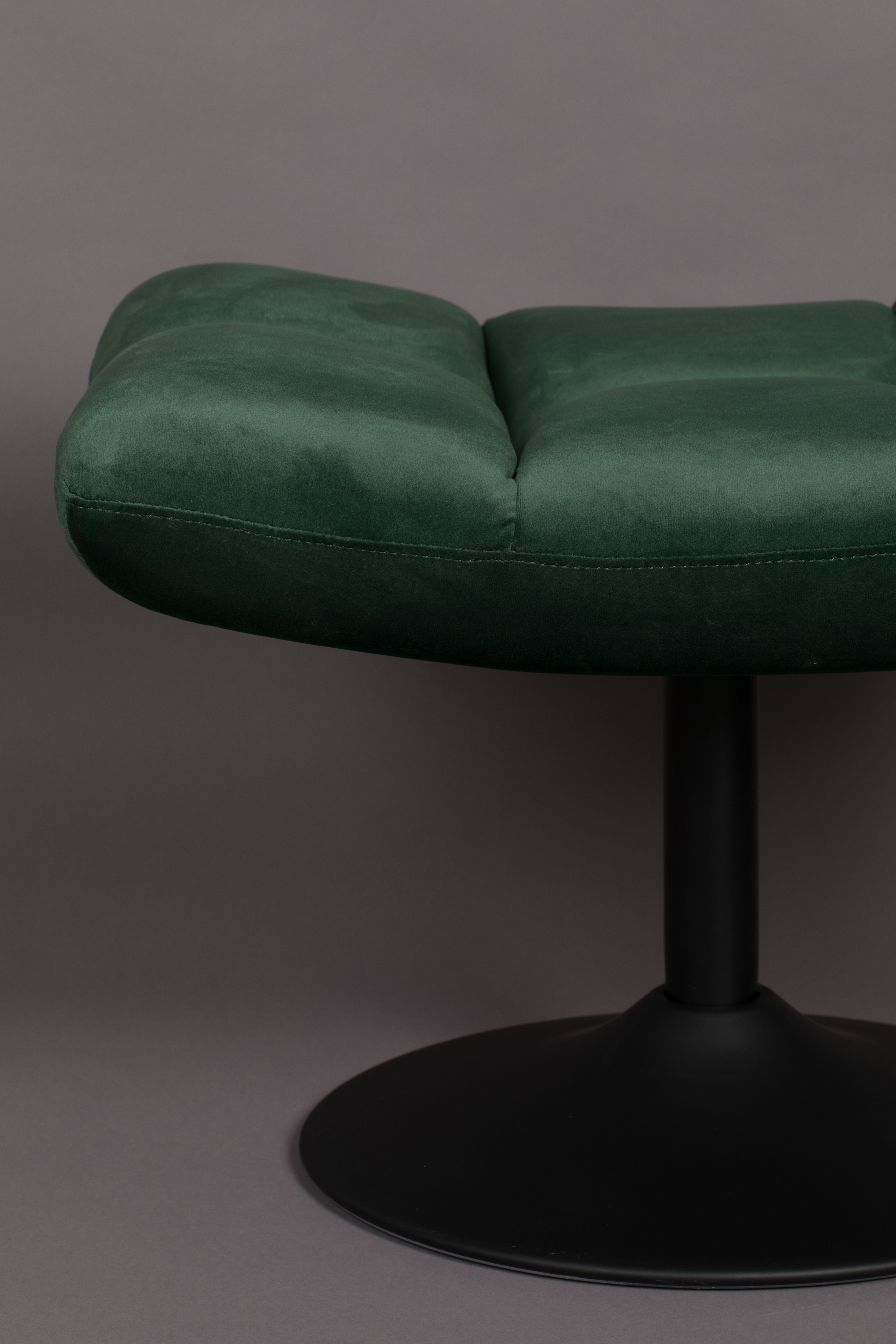 Dutchbone Hocker 'Bar' Velvet, kleur Groen