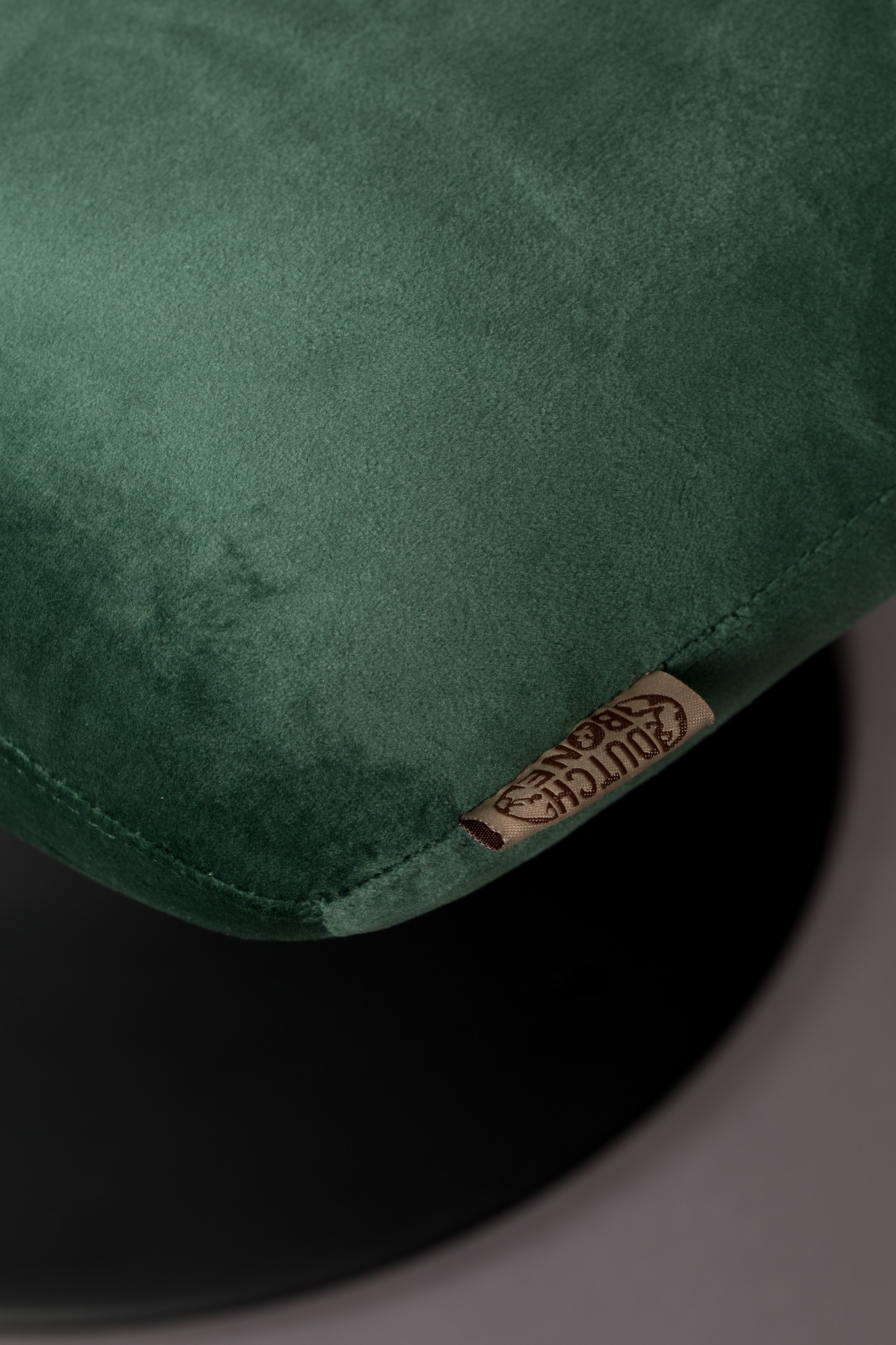 Dutchbone Hocker 'Bar' Velvet, kleur Groen