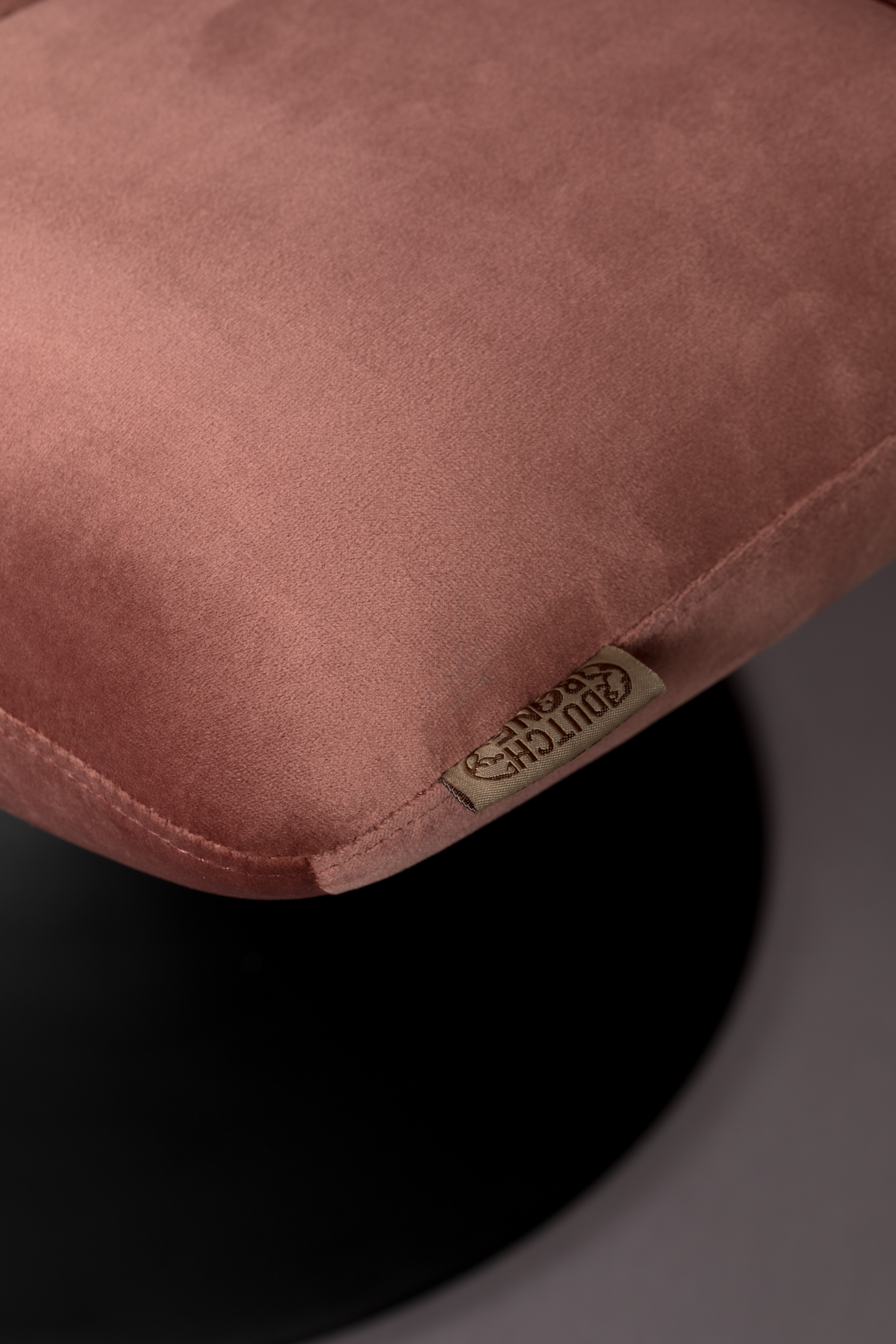 Dutchbone Hocker 'Bar' Velvet, kleur Roze