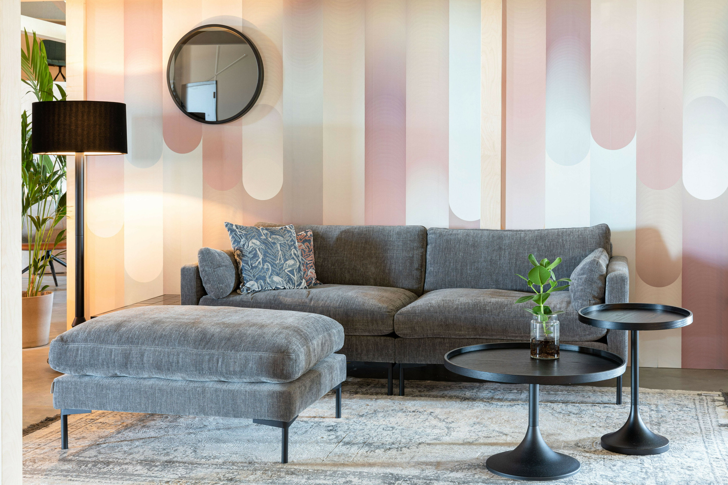 Zuiver Hocker 'Summer' kleur Antraciet