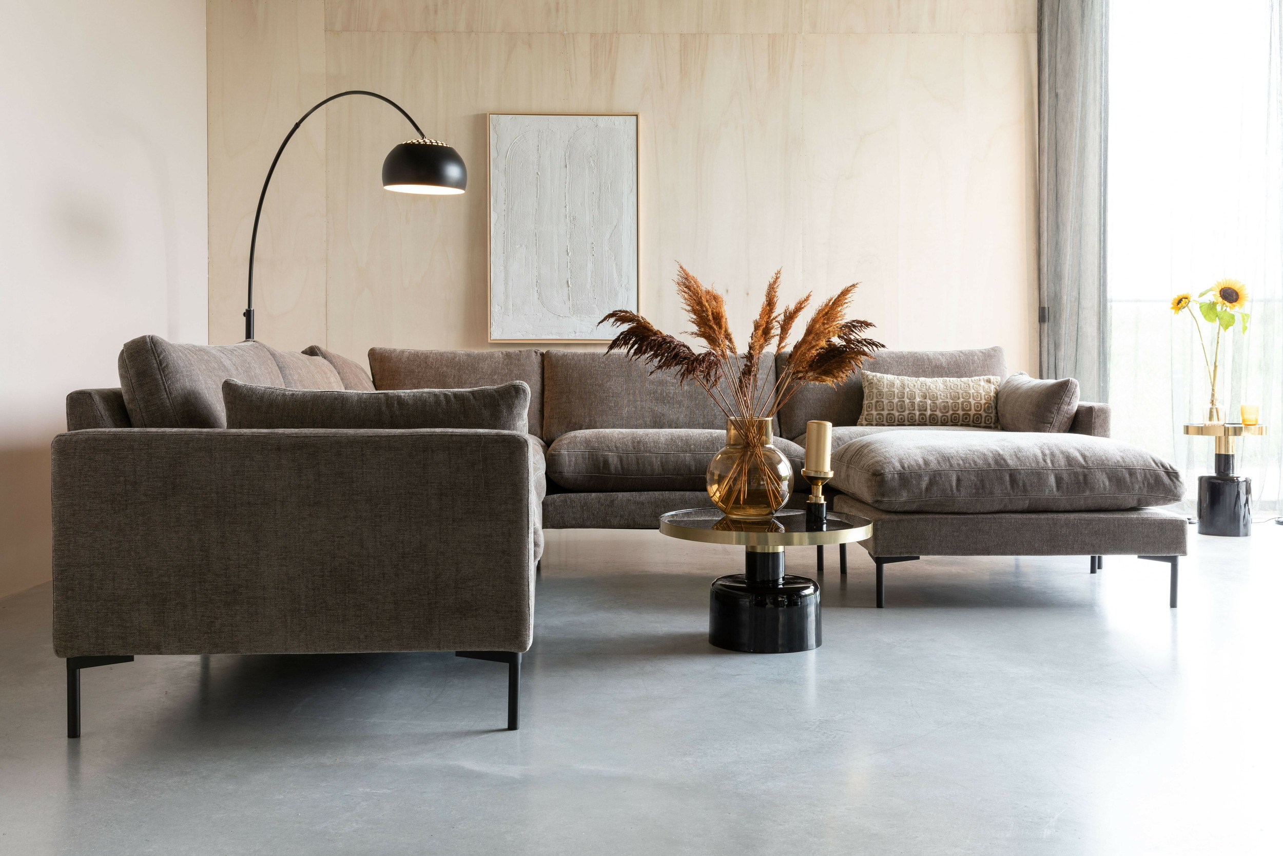 Zuiver Hocker 'Summer' kleur Coffee
