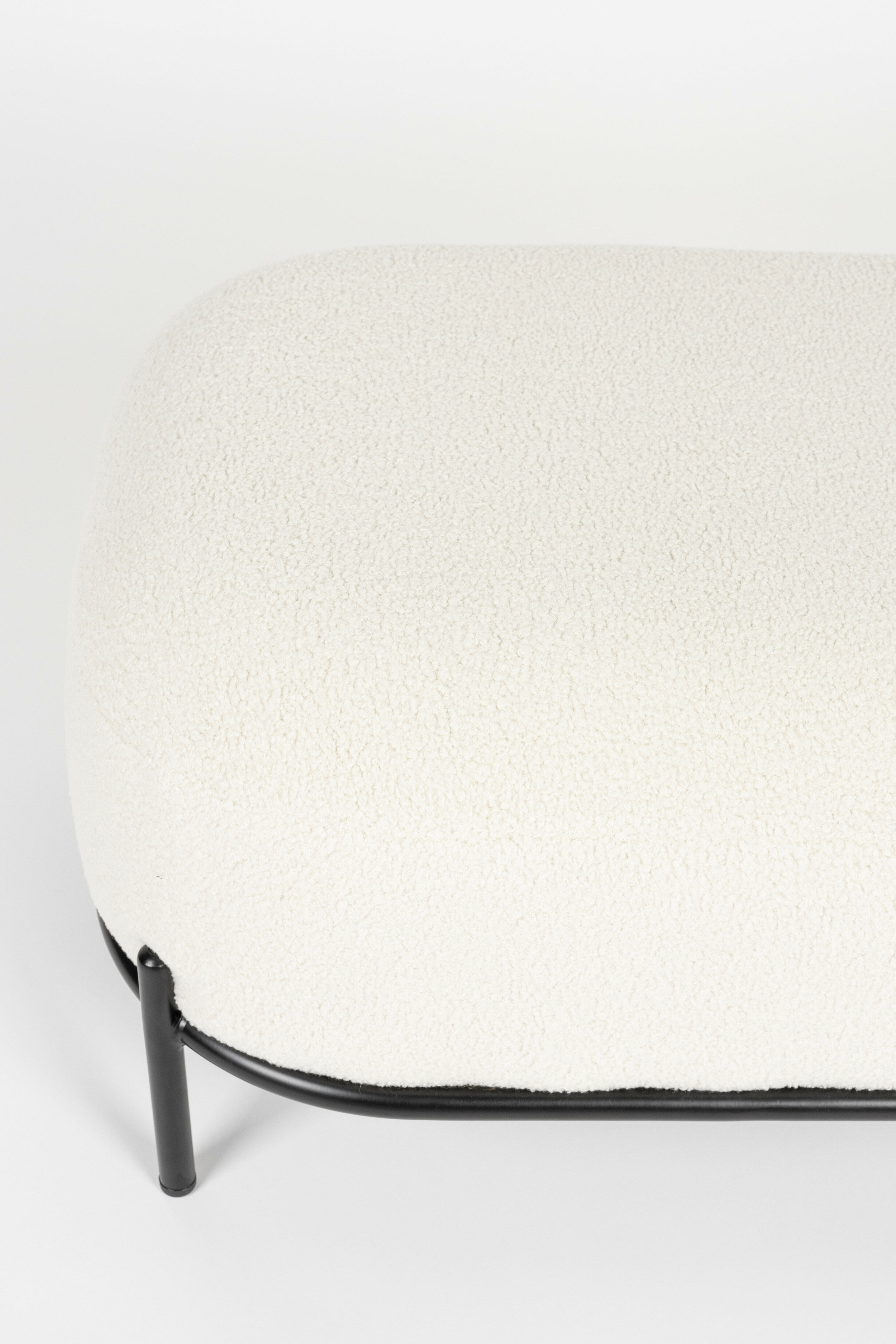 ZILT Hocker 'Brandan' Teddy, kleur Ivory