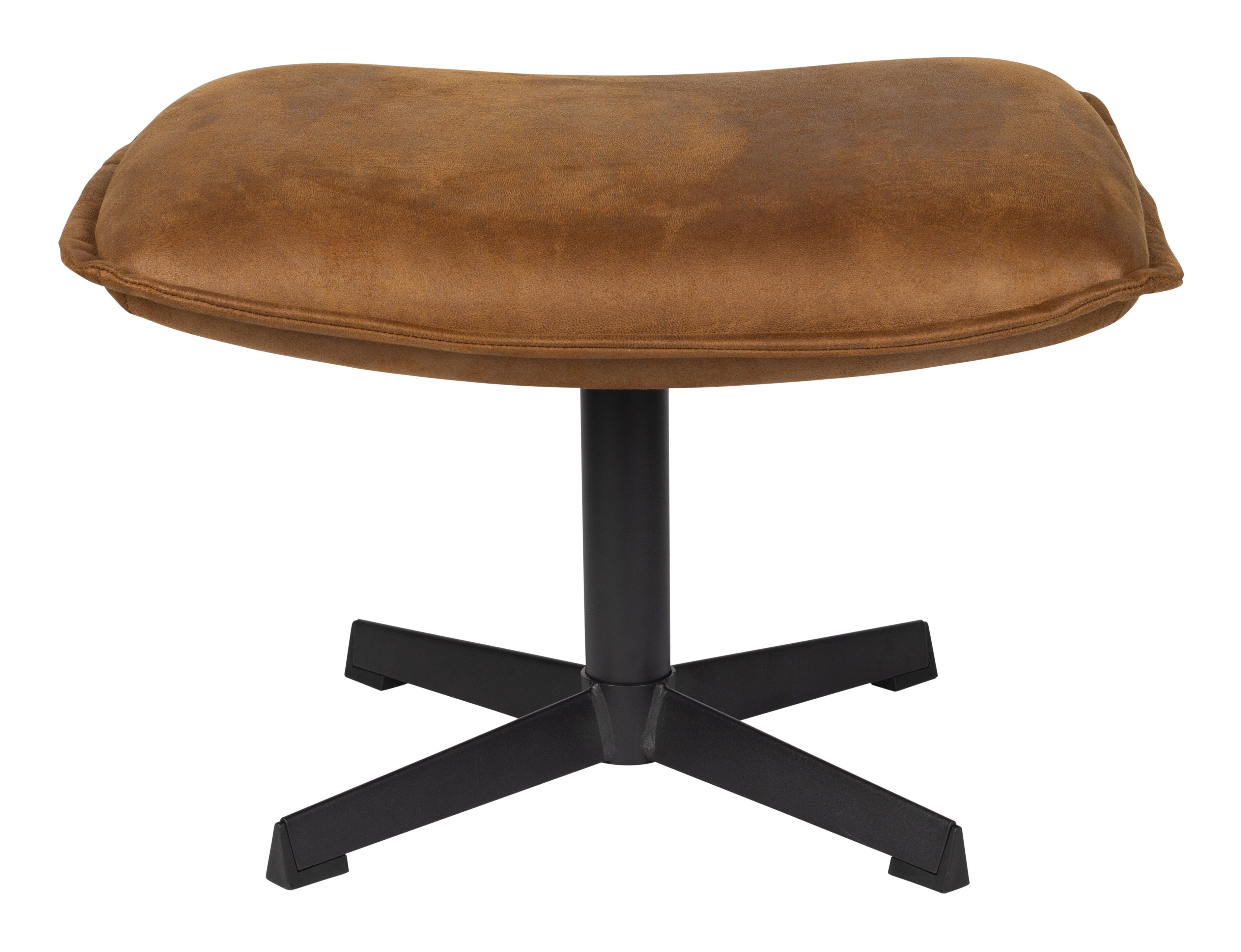 ZILT Hocker 'Belisama' Lederlook, kleur Cognac