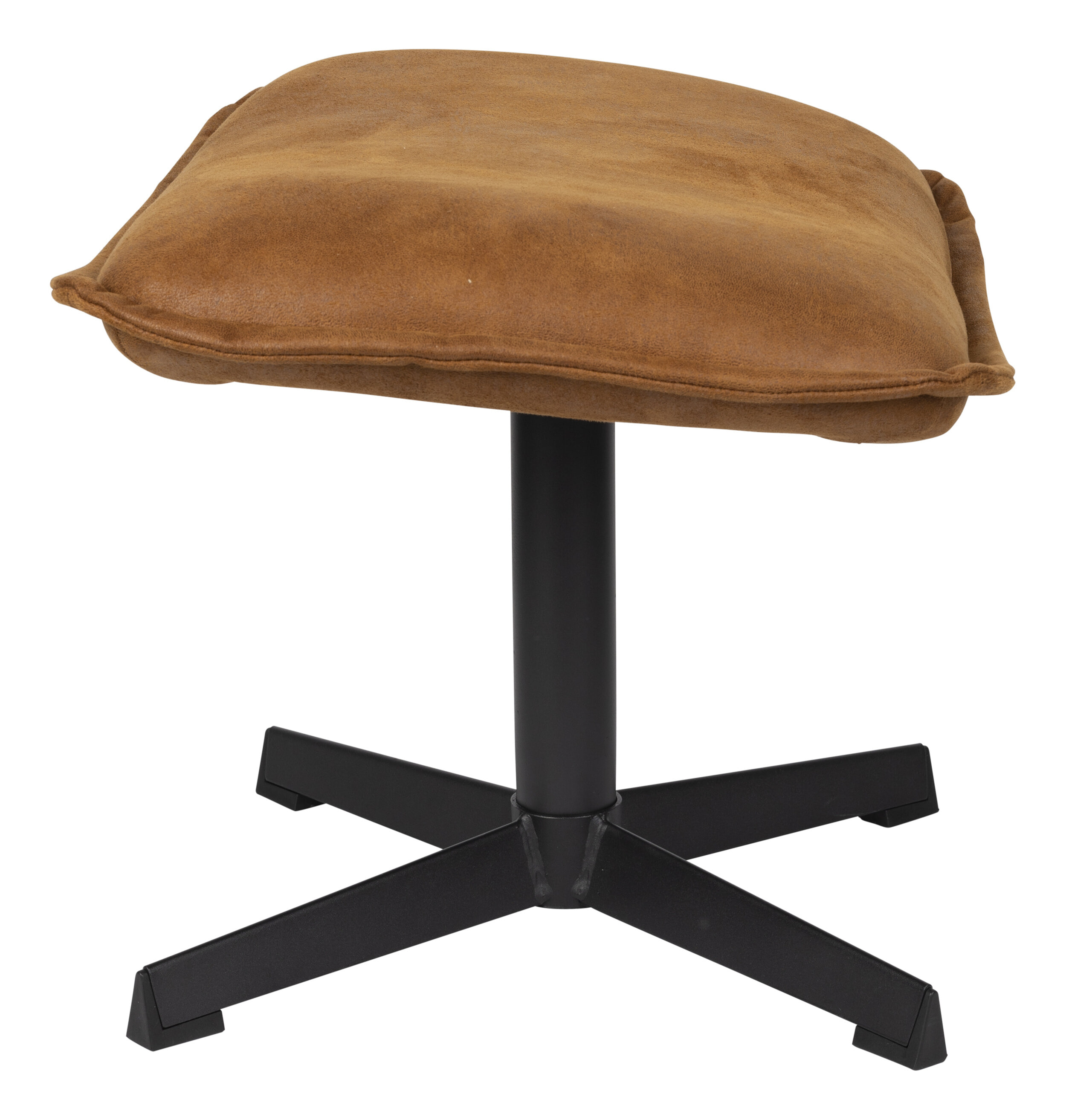 ZILT Hocker 'Belisama' Lederlook, kleur Cognac