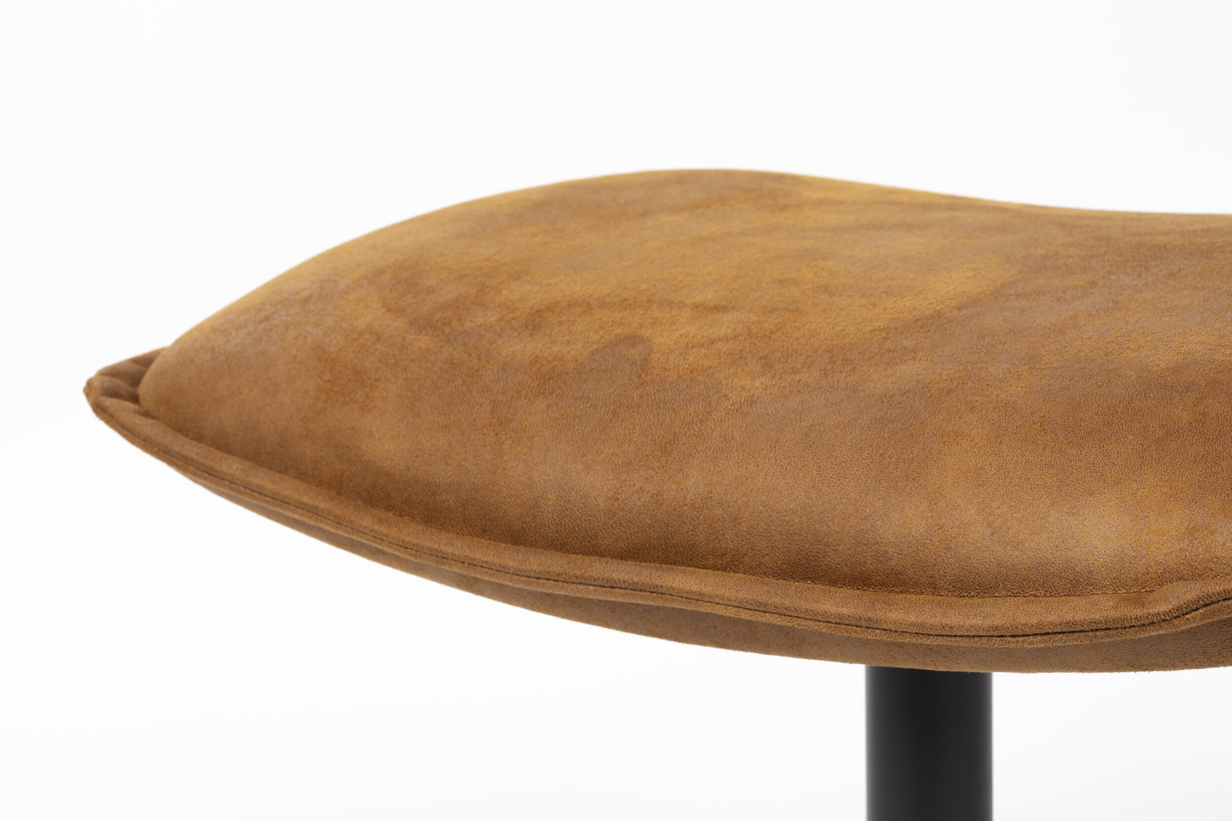 ZILT Hocker 'Belisama' Lederlook, kleur Cognac