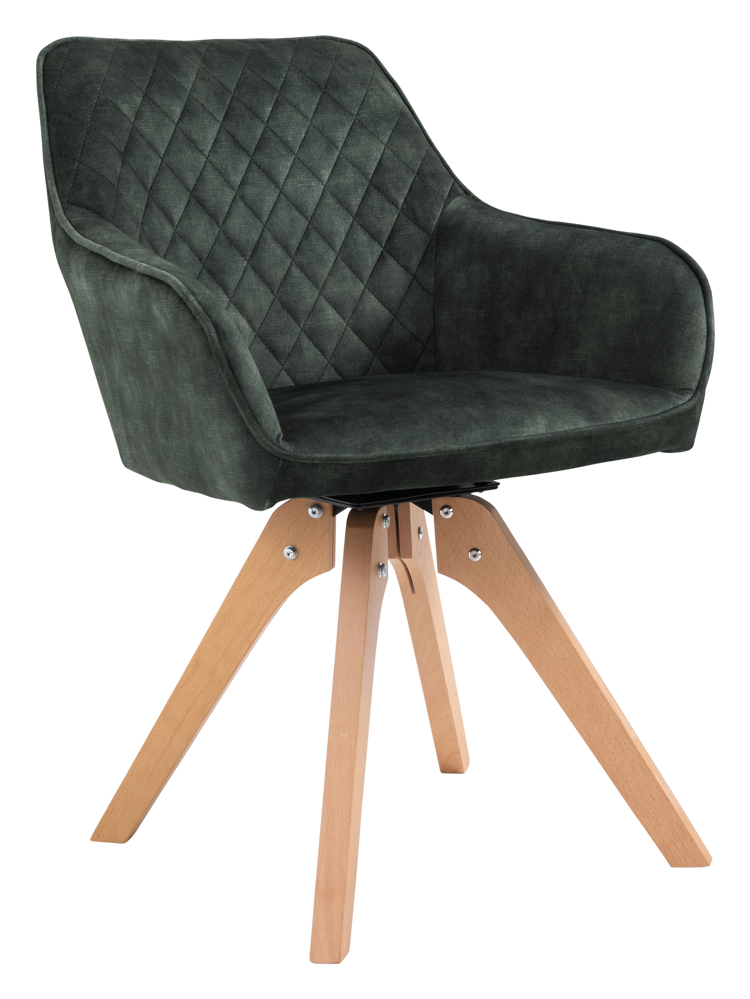 Artistiq Eetkamerstoel 'Mercur' Velvet, kleur donkergroen
